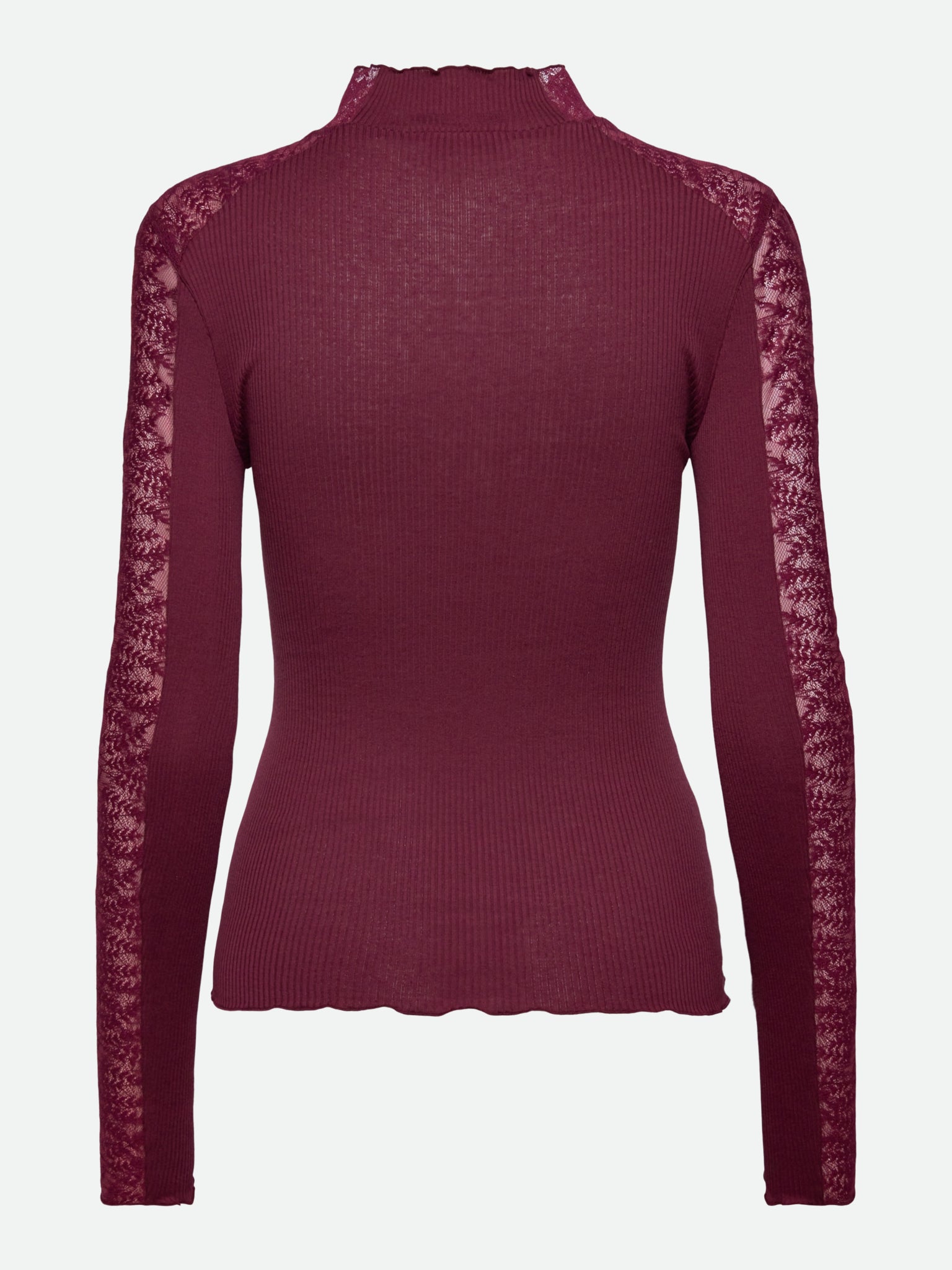 RWBeatha Silk LS Half Lace T-neck T-shirt T-SHIRT LS Rosemunde Woman