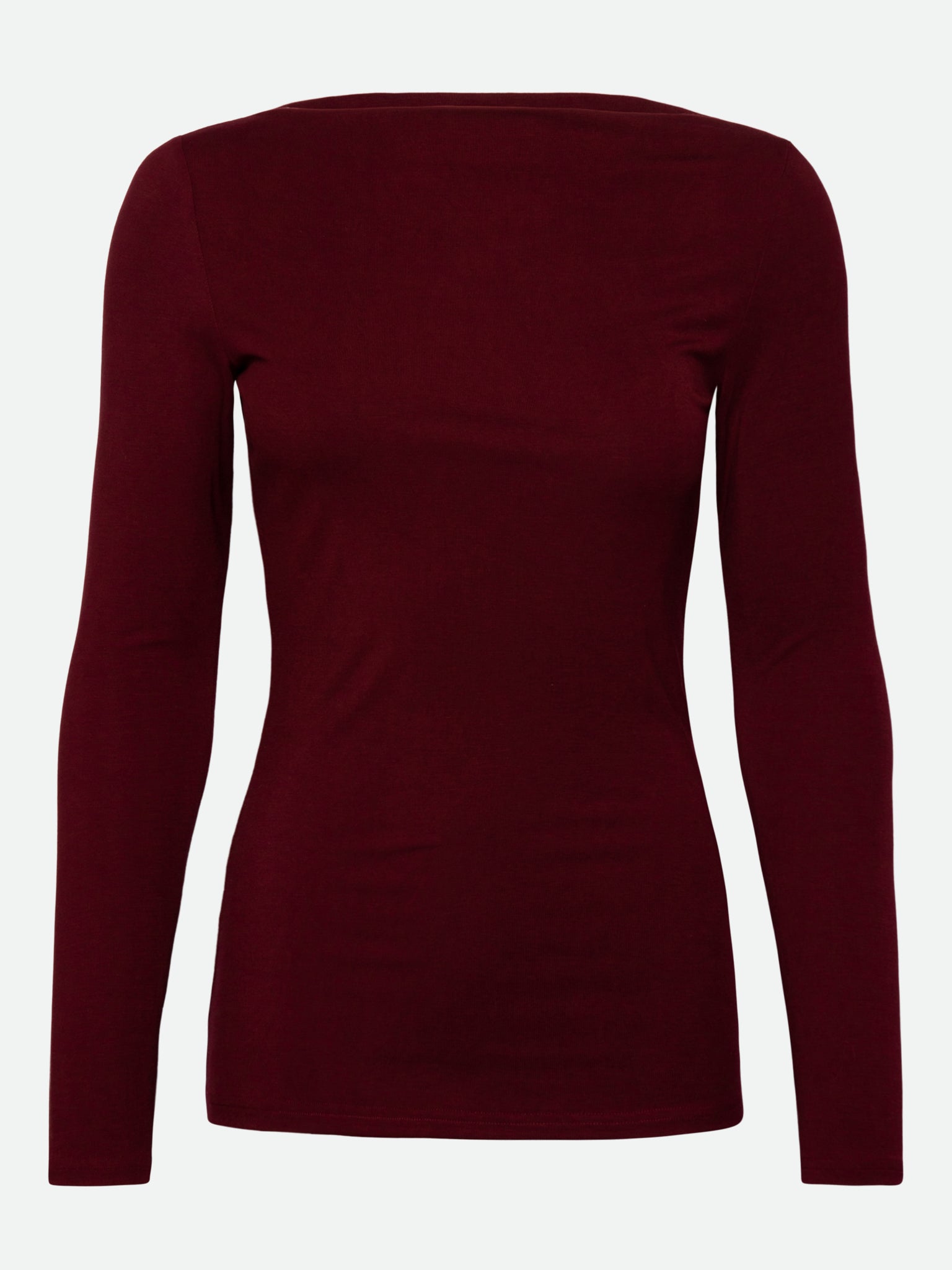RWBess Long sleeve Boatneck T-shirt T-SHIRT LS Rosemunde Woman XS Windsor wine
