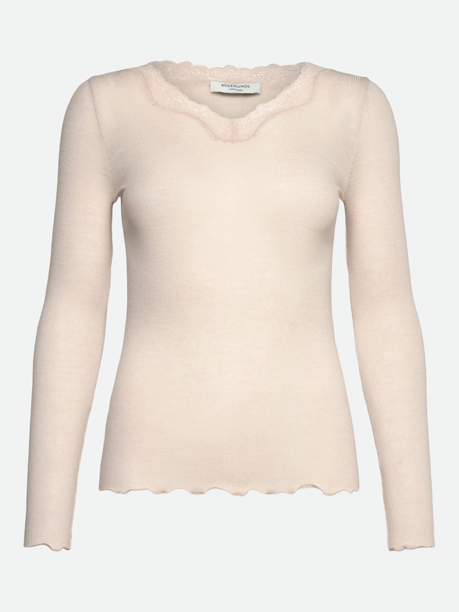 RWBurlington Wool LS V-neck Lace T-shirt T-SHIRT LS Suzhou Kingsma I/E Co., Ltd. (USD) XS rainy day