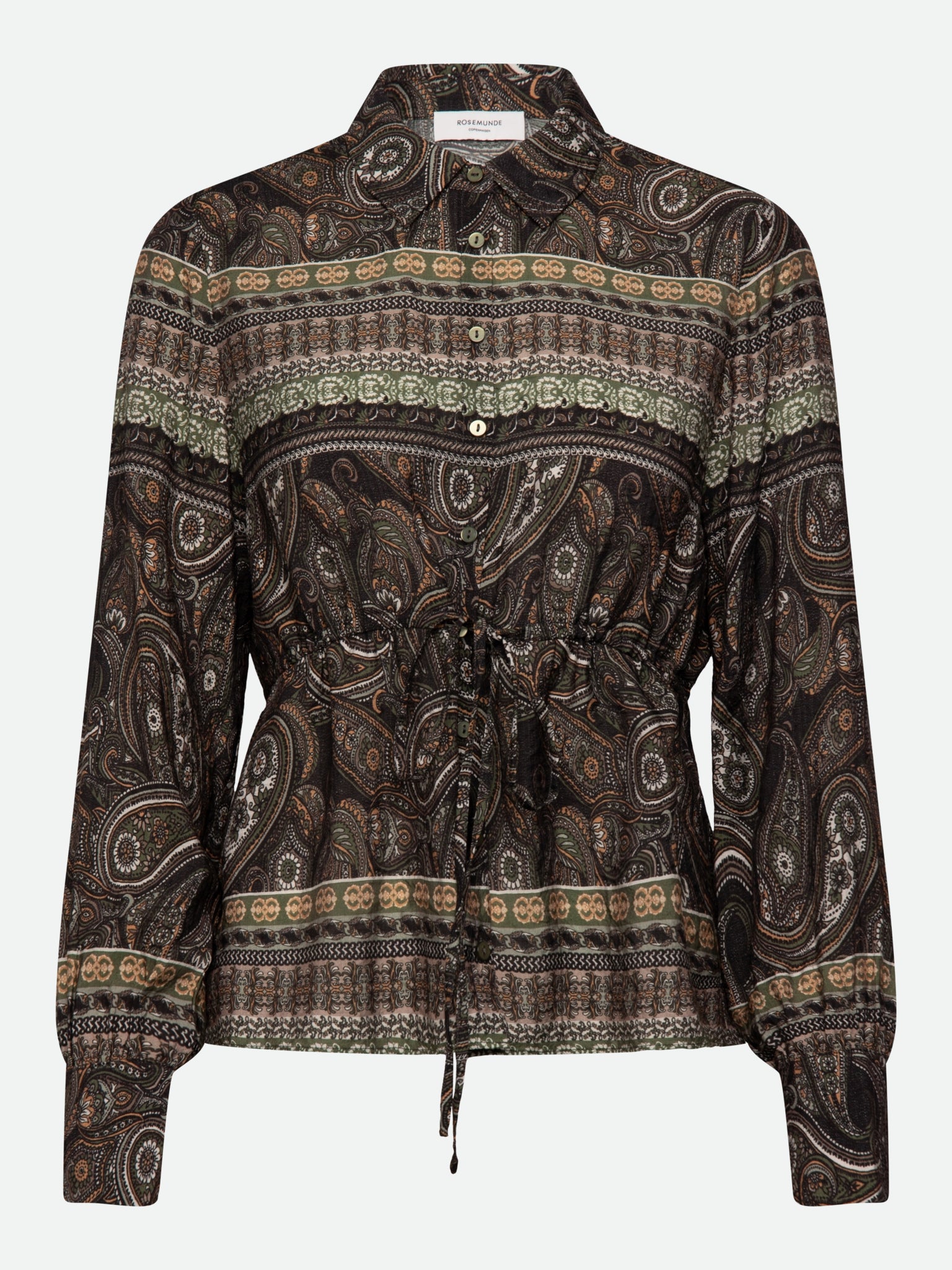 RWHarriet Long Sleeve Shirt SHIRT Rosemunde Woman 34 paisley boho - green AOP