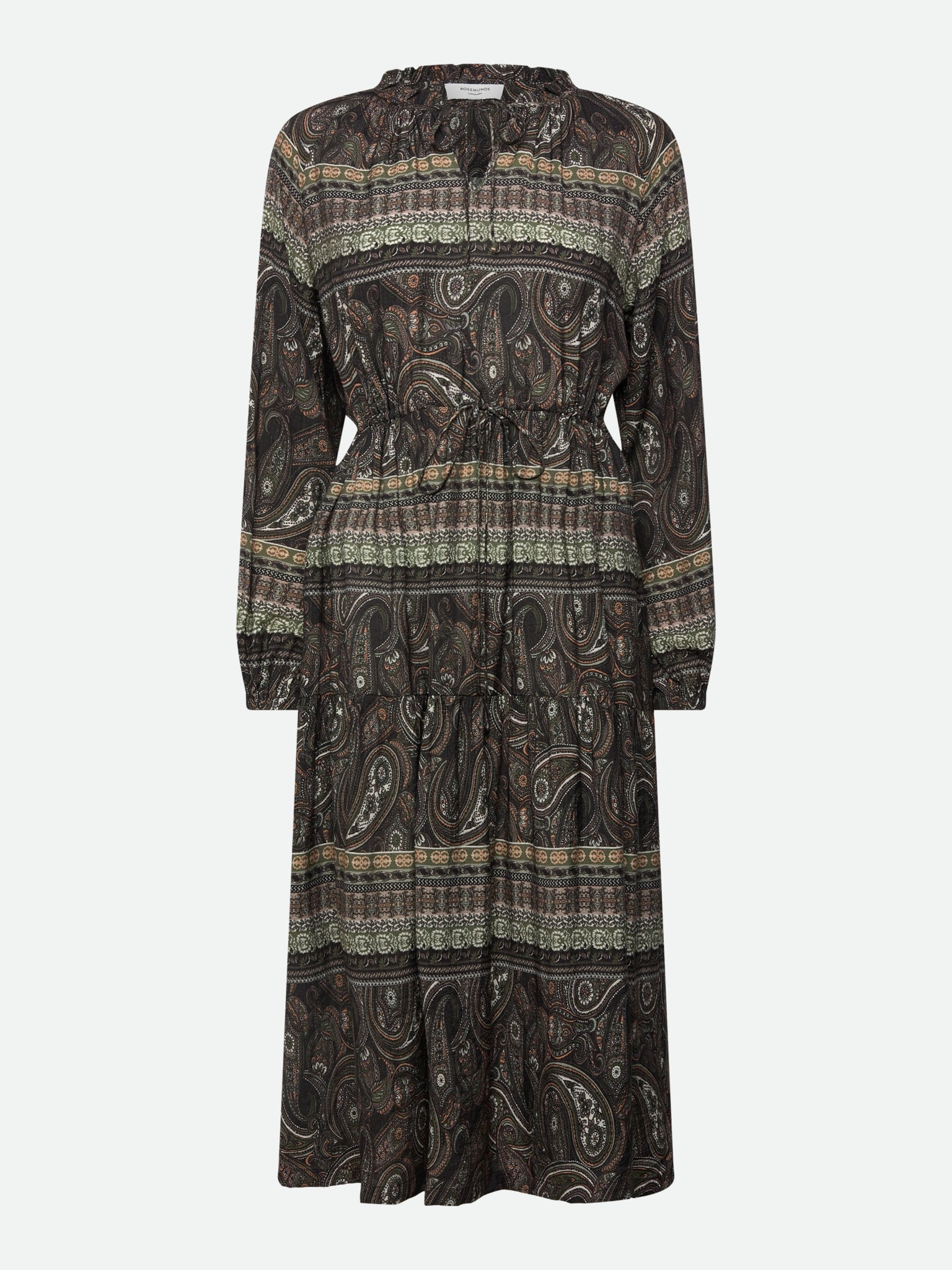 RWHarriet Long sleeve Maxi Dress DRESS Rosemunde Woman 34 paisley boho - green AOP