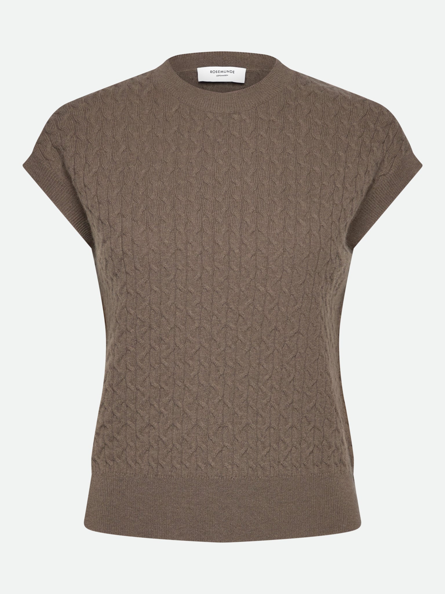 RWLaica Cashmere Cable Vest VEST Rosemunde Woman XS walnut