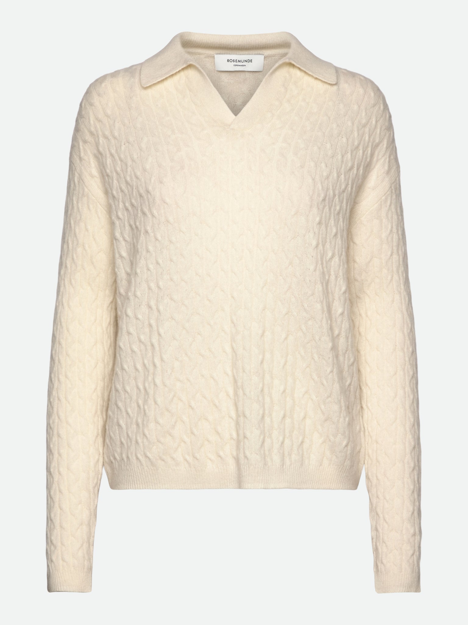 RWLaica Cashmere Cable Long Sleeve Pullover PULLOVER Rosemunde Woman XS ivory