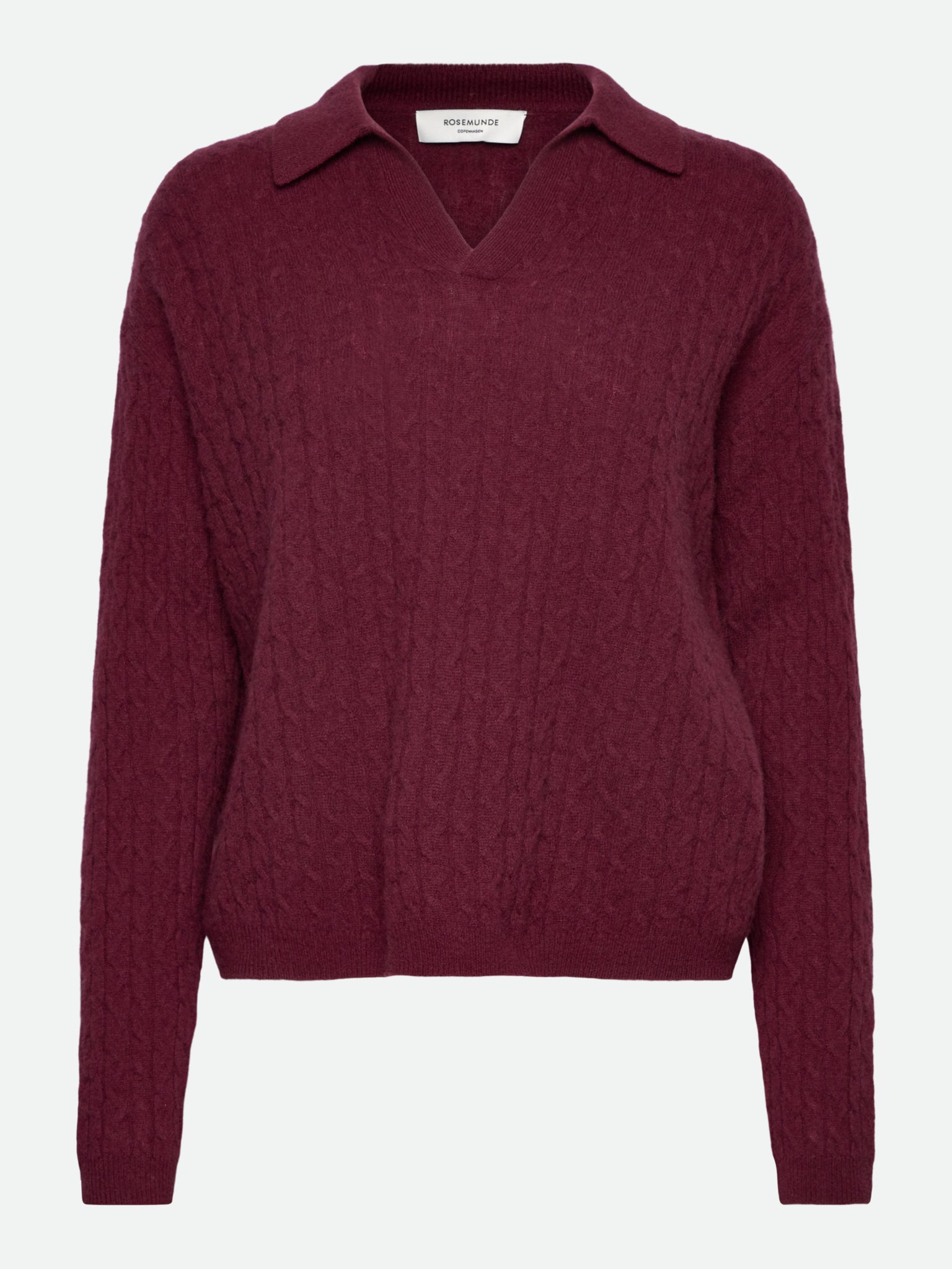 RWLaica Cashmere Cable Long Sleeve Pullover PULLOVER Rosemunde Woman S Windsor wine