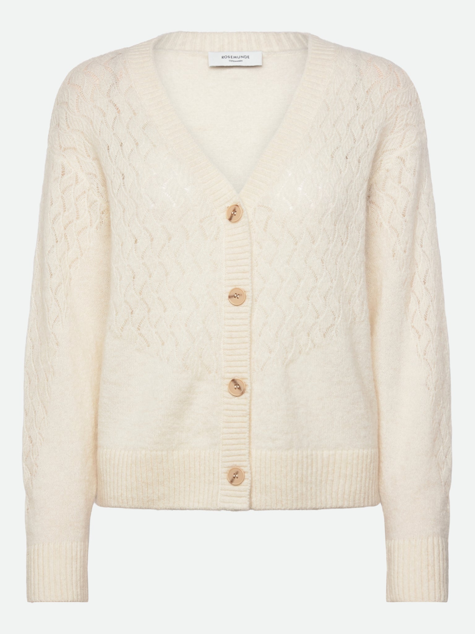RWAida Alpaca V-Neck Cardigan CARDIGAN Rosemunde Woman XS ivory