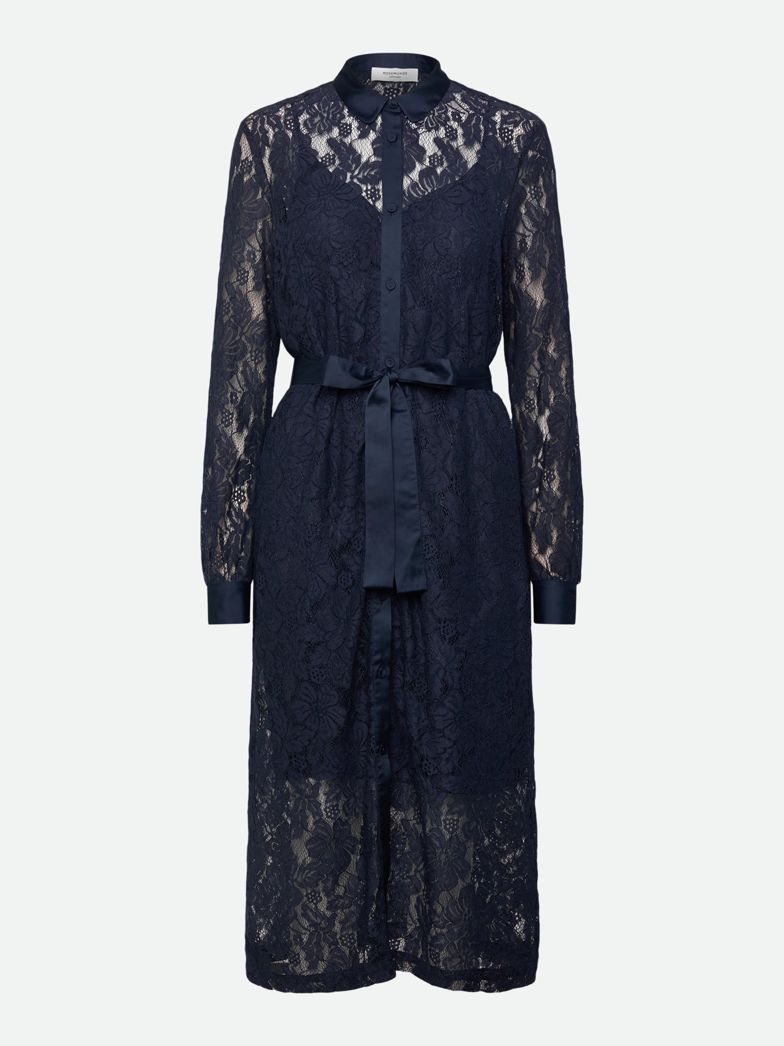 RWAlice Lace Long sleeve Shirt Dress DRESS Rosemunde Woman 34 navy