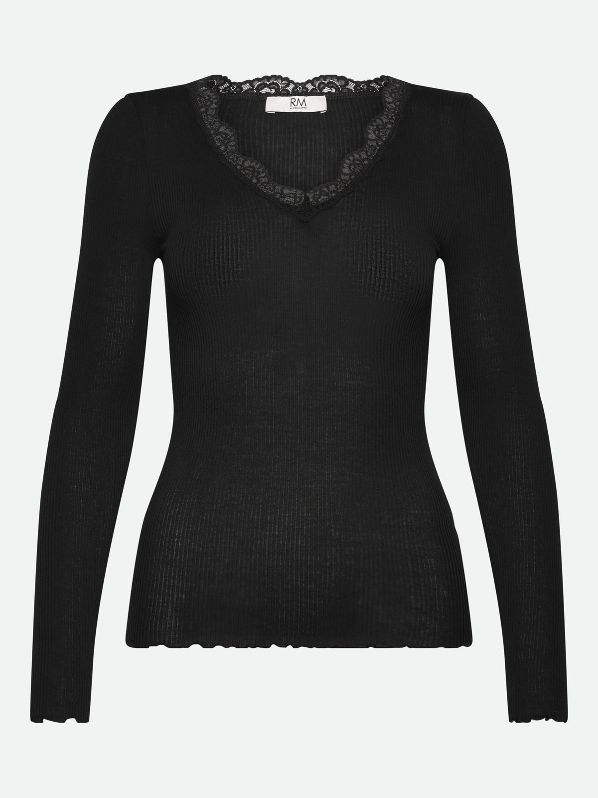 RMWBalta Modal Long sleeve V-neck T-shirt T-SHIRT LS Rosemunde Woman XS black