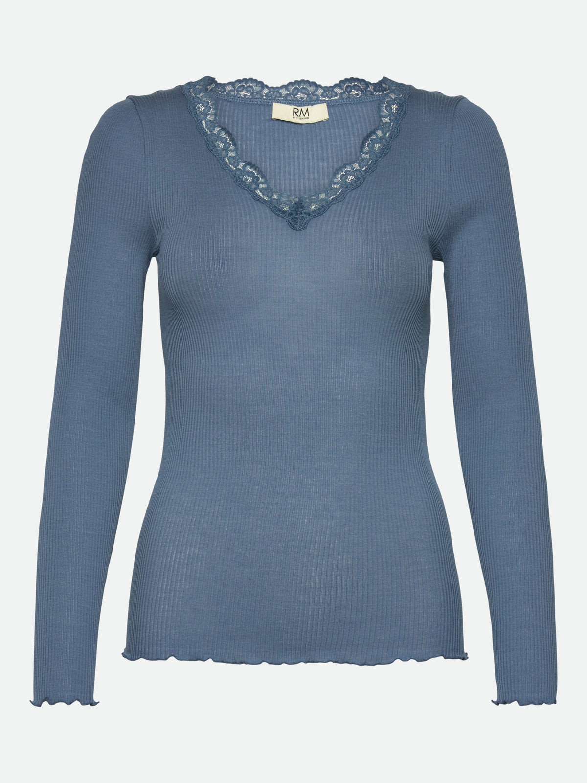 RMWBalta Modal Long sleeve V-neck T-shirt T-SHIRT LS Rosemunde Woman XS blue horizon