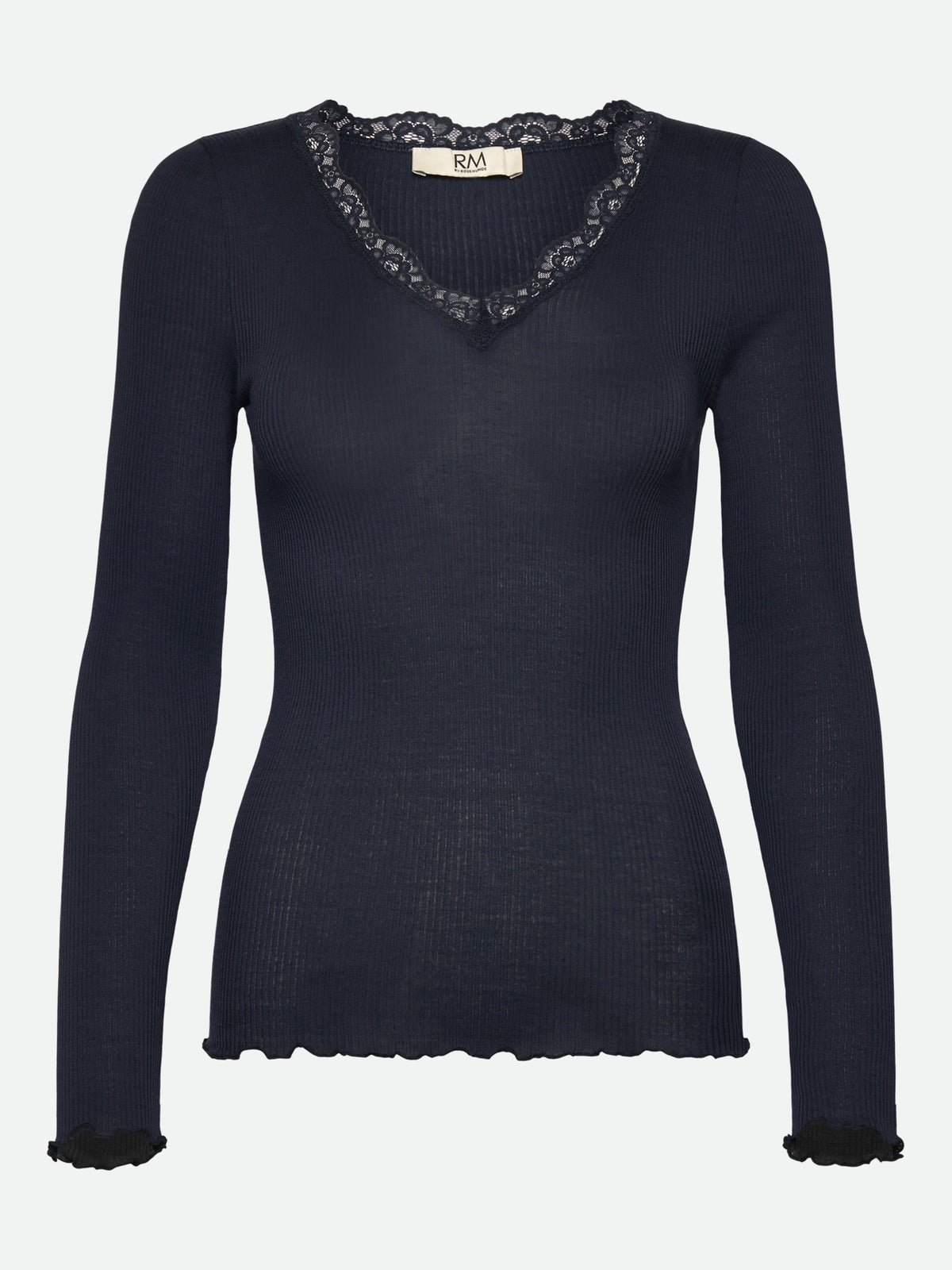 RMWBalta Modal Long sleeve V-neck T-shirt T-SHIRT LS Rosemunde Woman XS navy