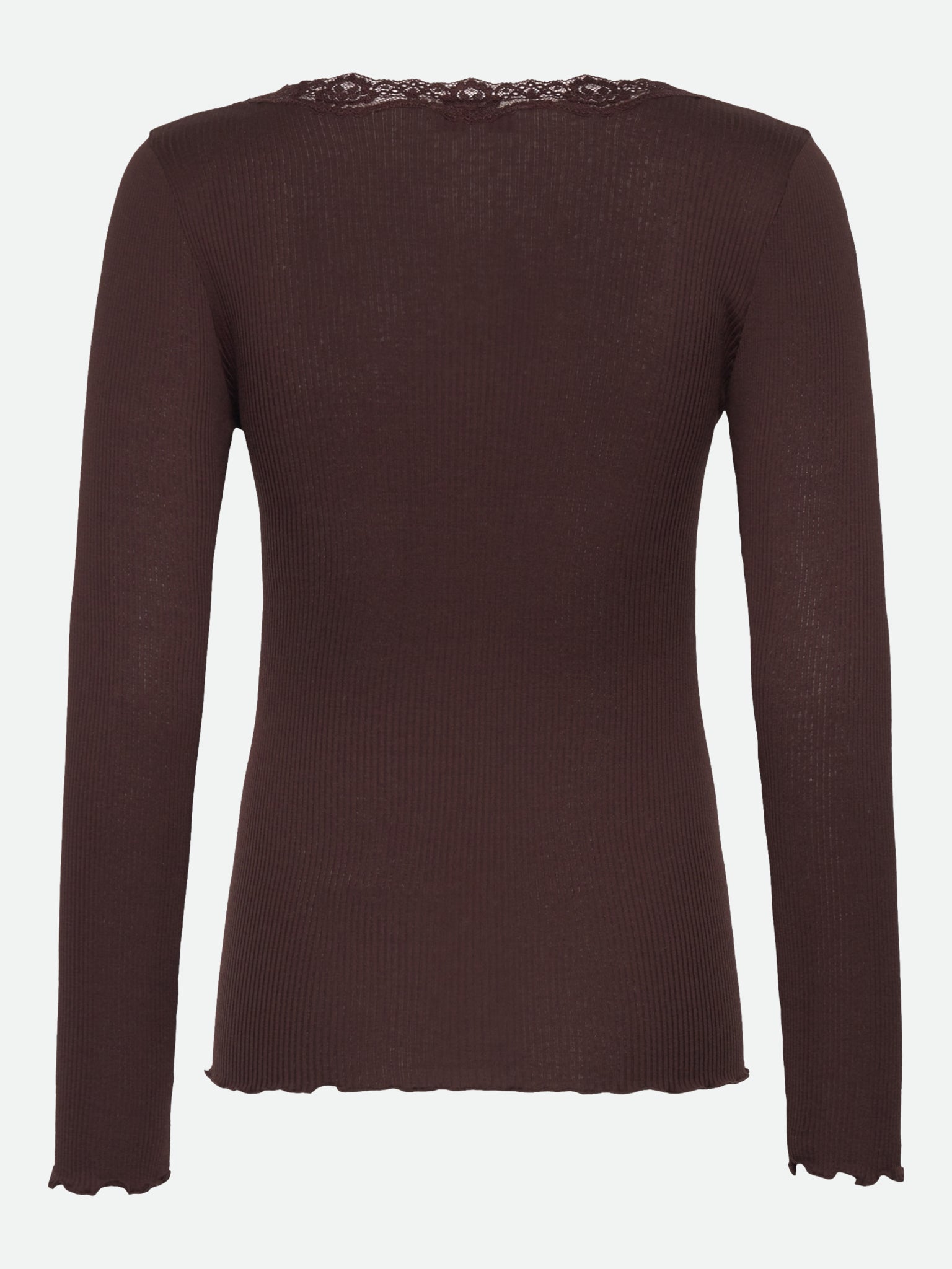 RWBabette Silk Long Sleeve U-neck Lace T-shirt