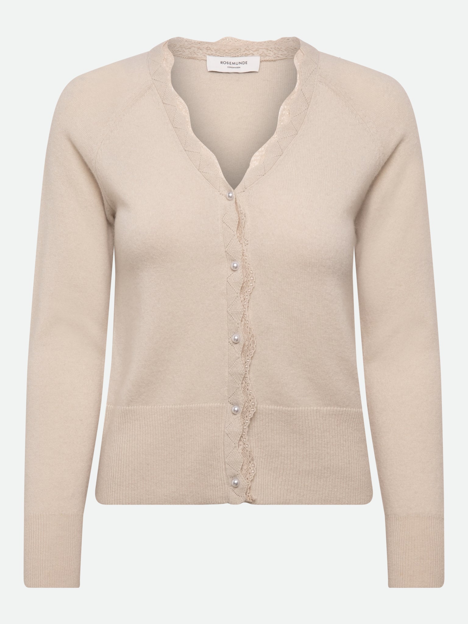 RWLaica Cashmere Long sleeve V-neck Lace Cardigan