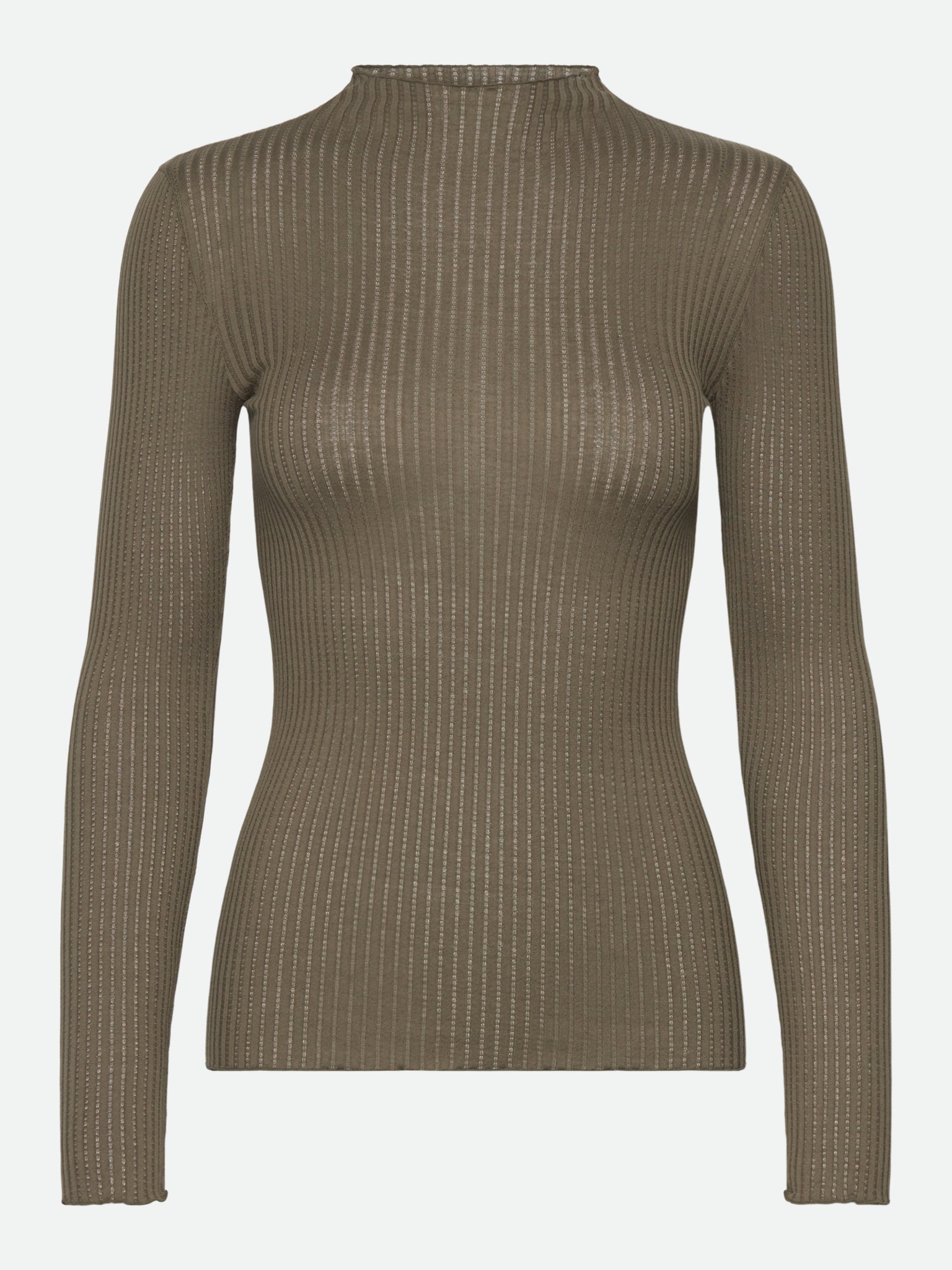 RWBelize Silk Long Sleeve T-neck T-shirt T-SHIRT LS Rosemunde Woman XS kalamata