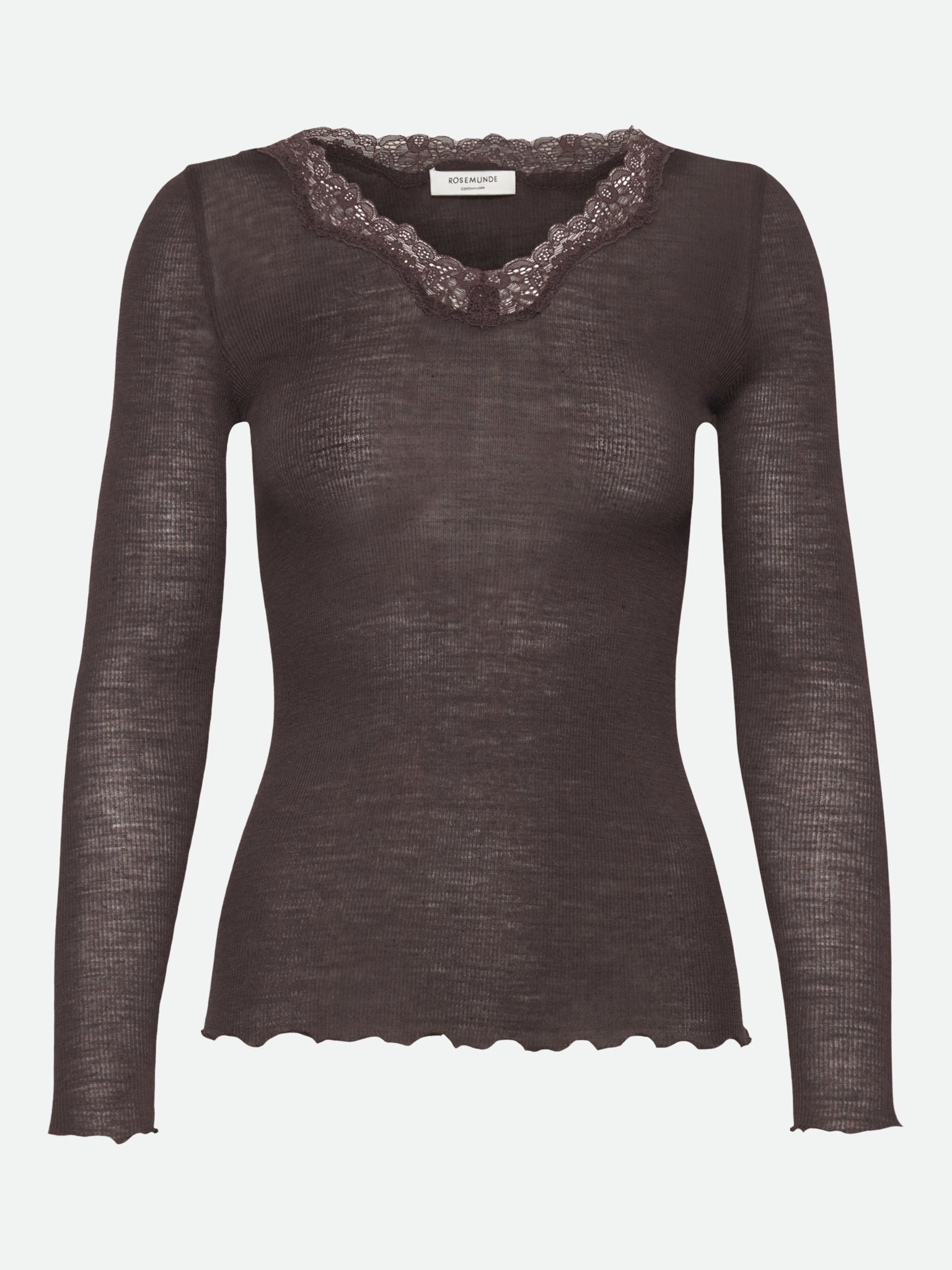 RWBurlington Wool LS V-neck Lace T-shirt T-SHIRT LS Suzhou Kingsma I/E Co., Ltd. (USD) XS mole