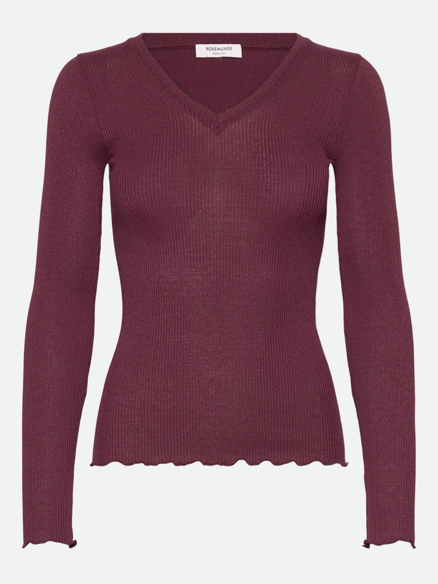 RWBoston Lurex LS V-Neck T-shirt T-SHIRT LS Suzhou Kingsma I/E Co., Ltd. (CNY) S Windsor wine