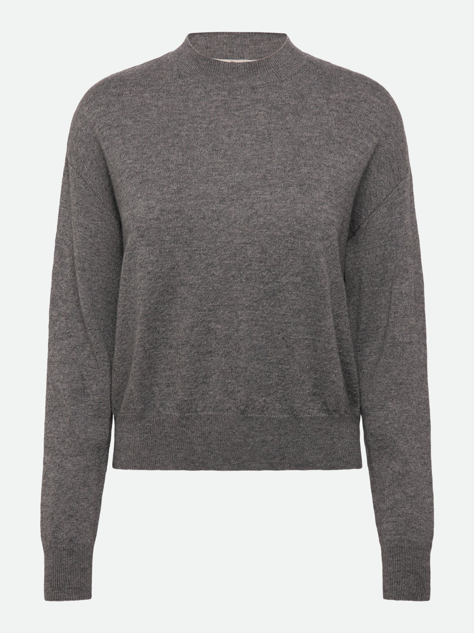 RMWSofia Dot Wool LS Short O-neck Pullover PULLOVER Jiaxing Qianyun CNY XS medium grey melange