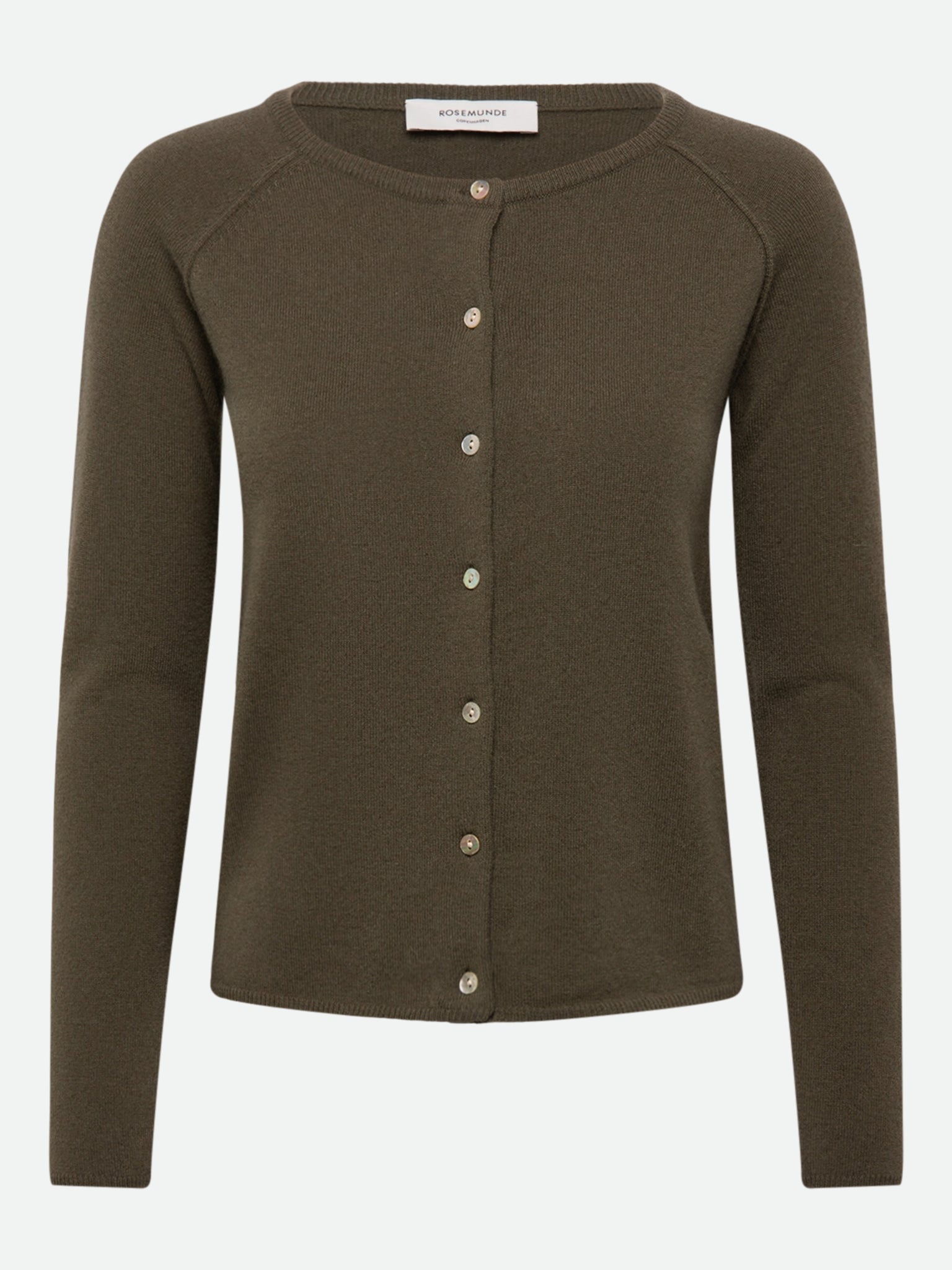 RWLaica kasjmier vest met lange mouwen, ronde hals en raglanmouwen