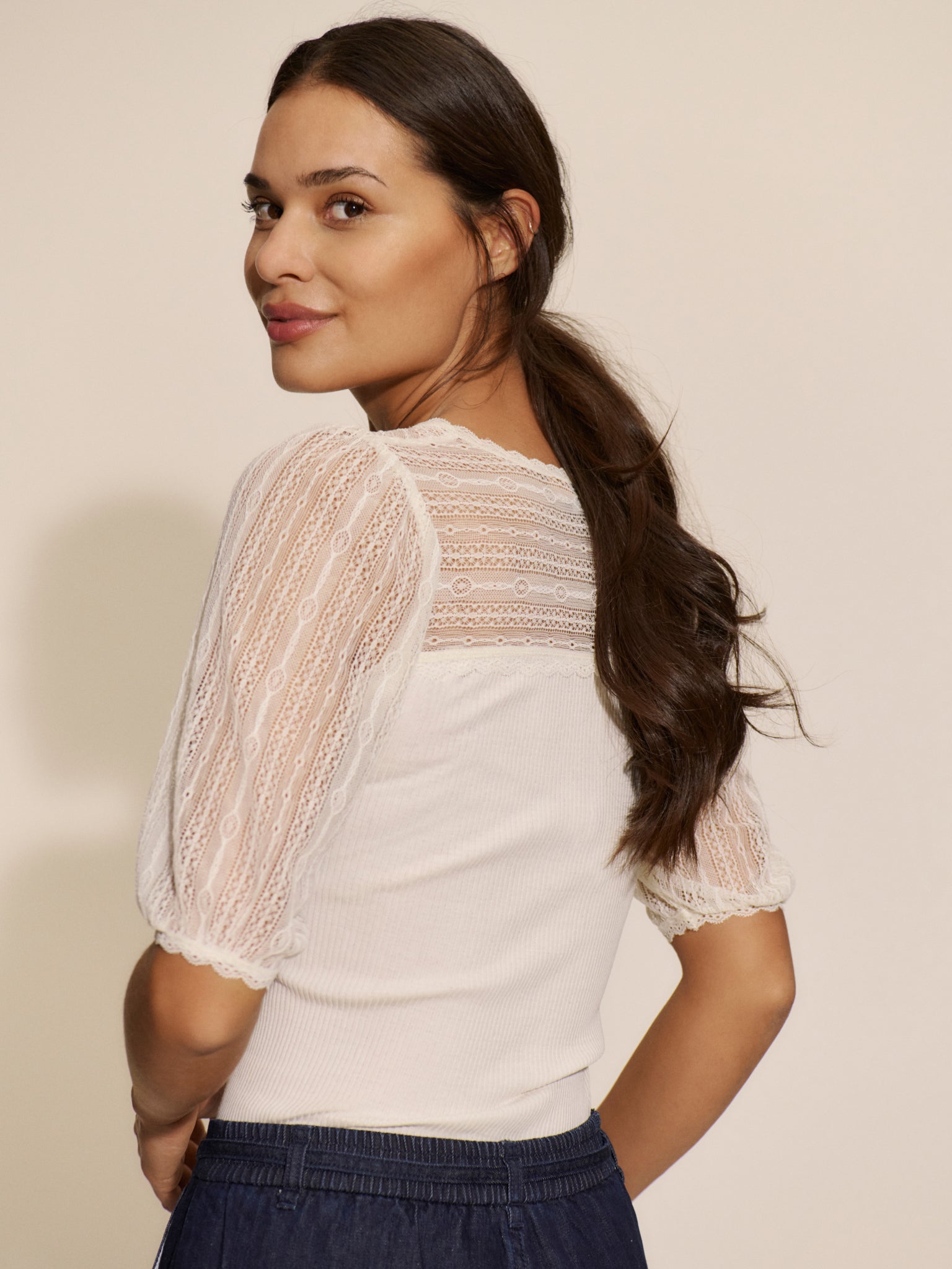 RWBeatha Silk Full lace 2/4 T-shirt T-SHIRT SS Rosemunde Woman