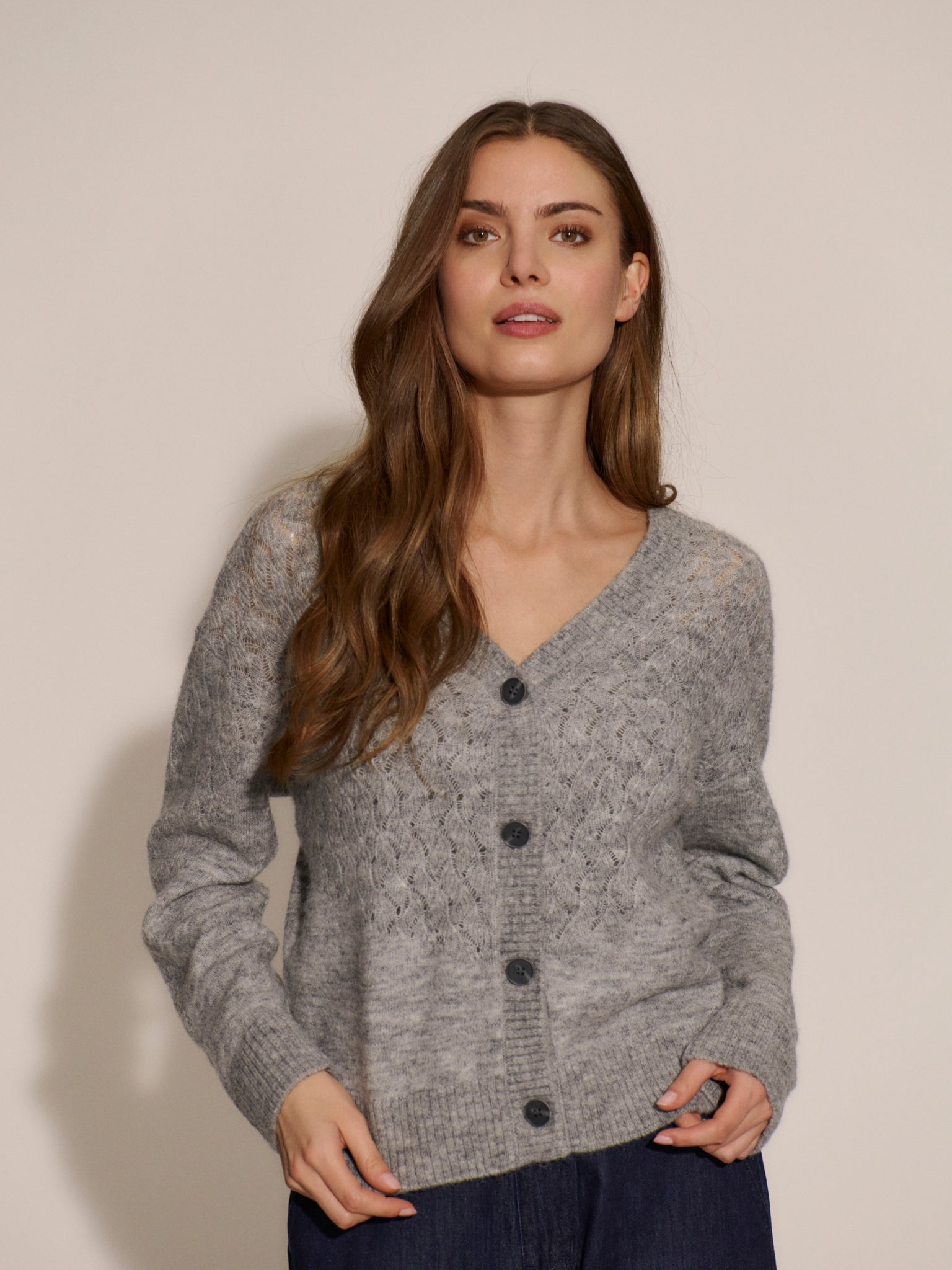 RWAida Alpaca V-Neck Cardigan CARDIGAN Rosemunde Woman
