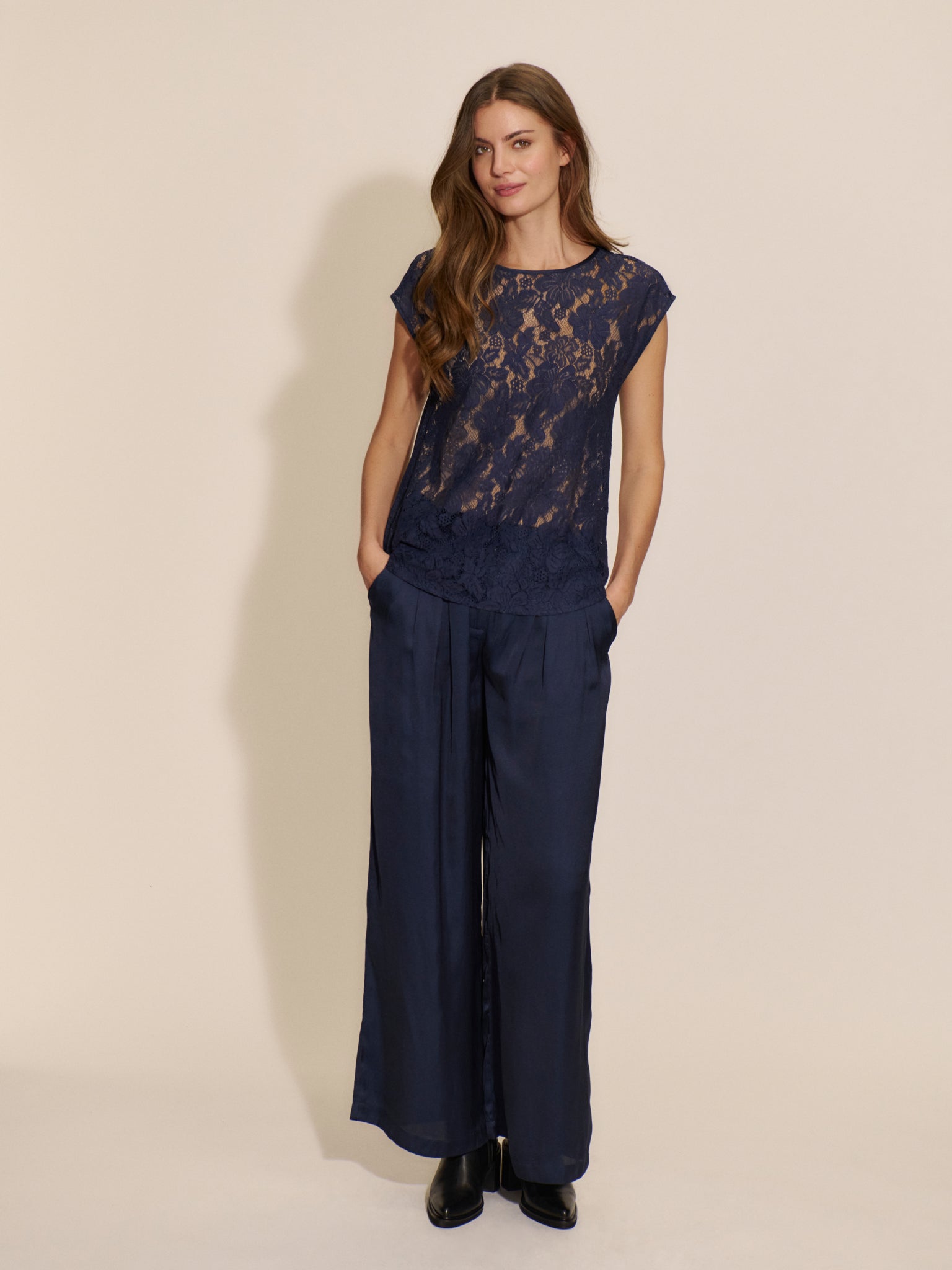 RWAlice Lace Short Sleeve Blouse BLOUSE Rosemunde Woman