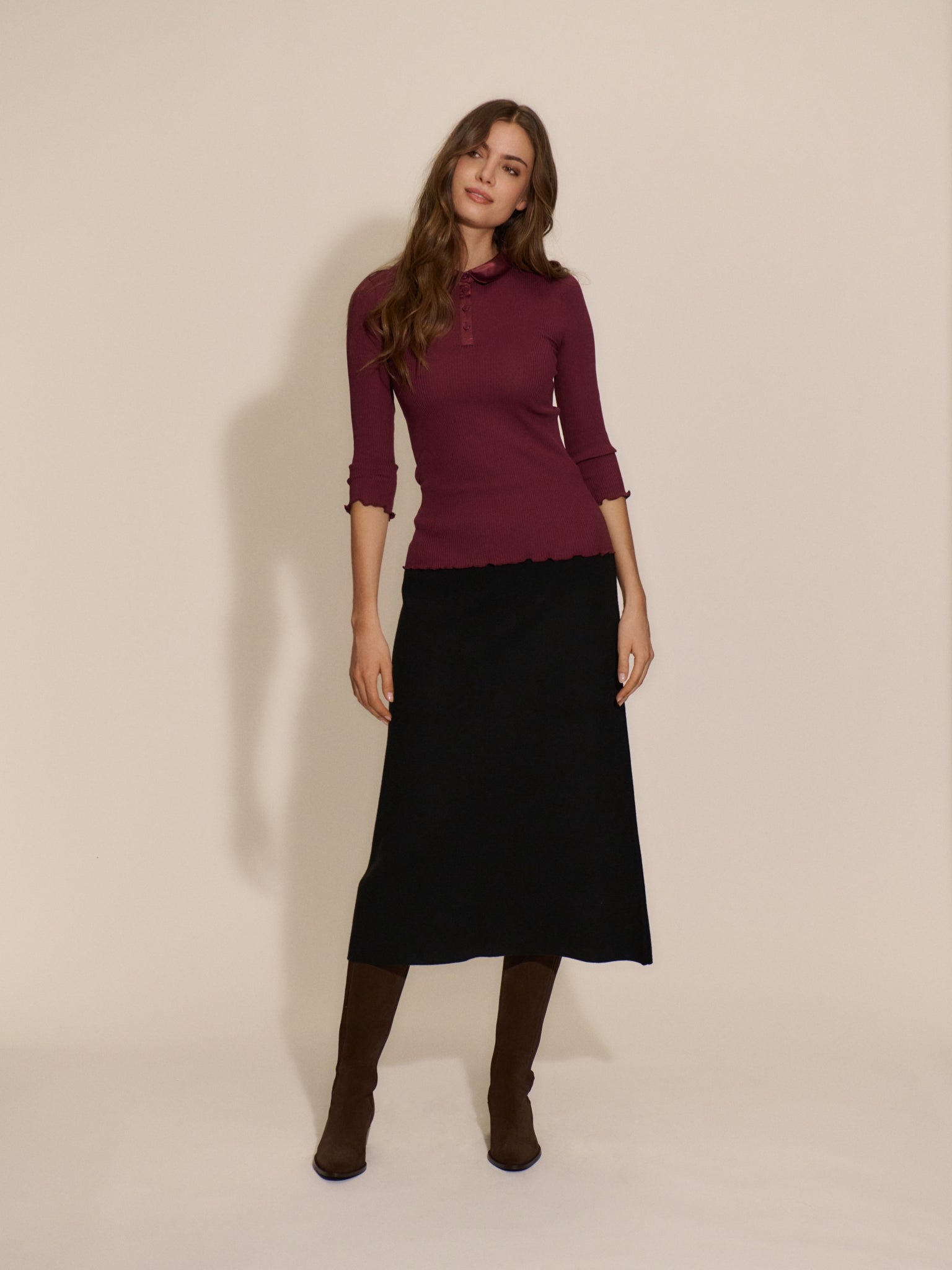 RWCody Merino Wool Midi Skirt SKIRT Jiaxing Qianyun USD