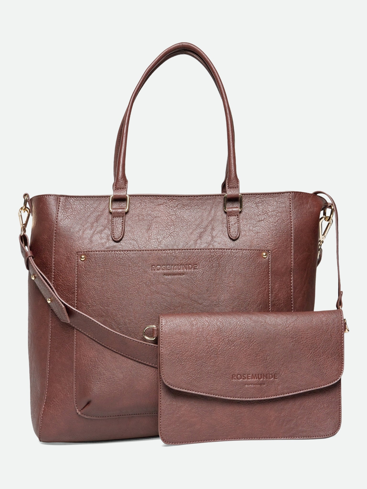 RBAndora 2 in 1 Big Shopper SHOPPER Rosemunde Woman 0 Dark Chocolate Gold