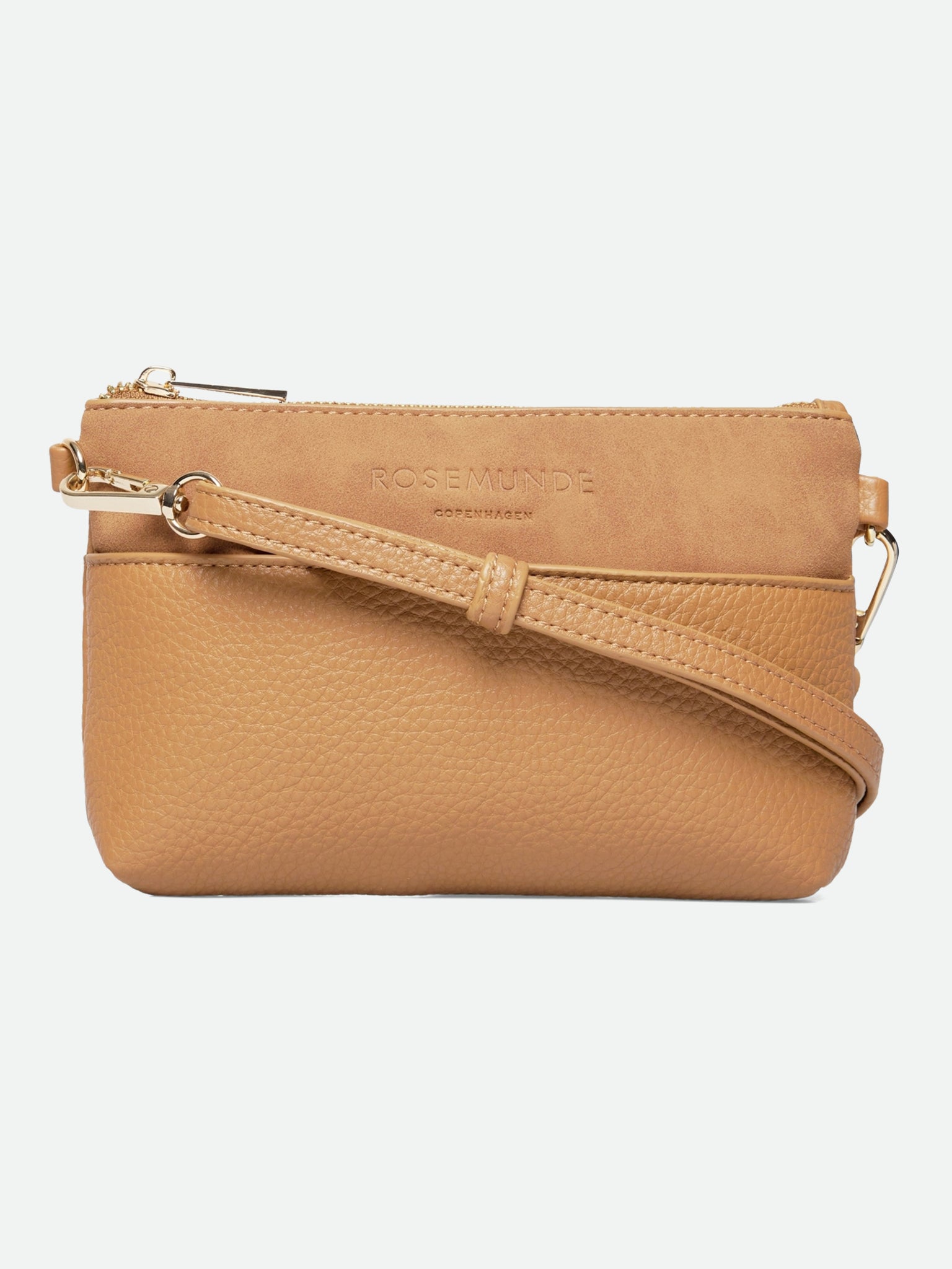 RBMunich Mix Small Clutch CLUTCH Leading Fashion 0 Dark Camel w gold trim