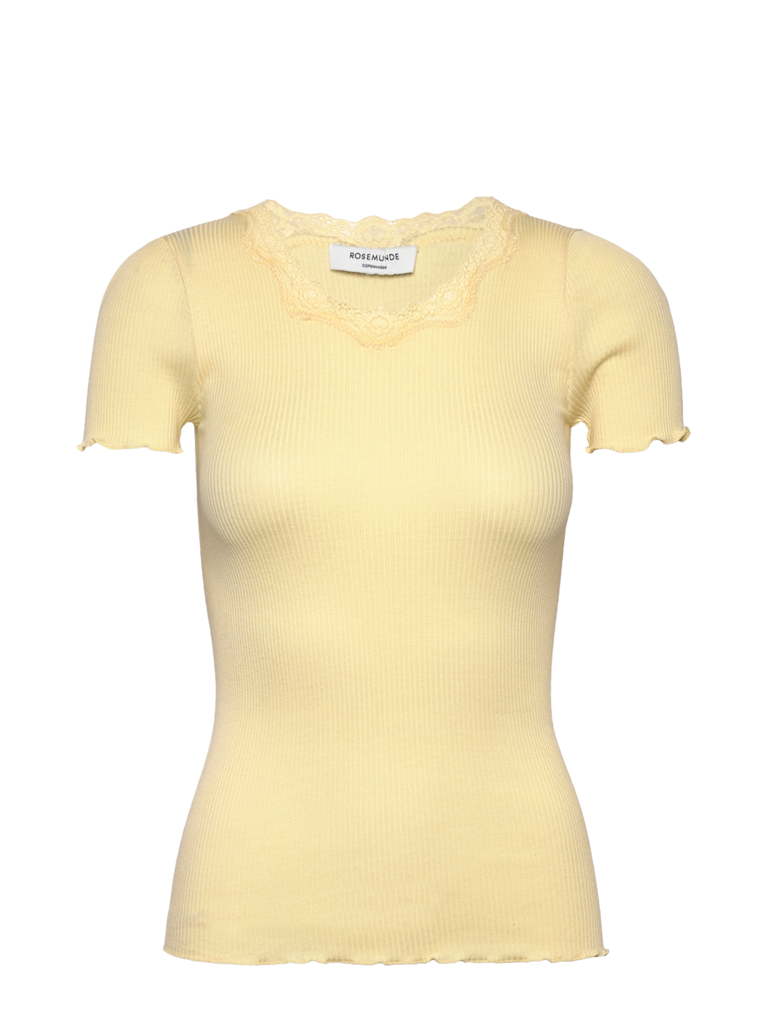 RWBeatha Silk Short Sleeve Lace T-shirt T-SHIRT SS Rosemunde Woman XS flan