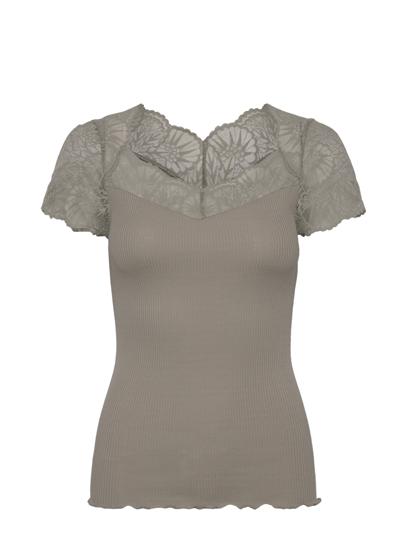 RWBeatha Silk Capsleeve T-shirt T-SHIRT SS Rosemunde Woman XS dried sage