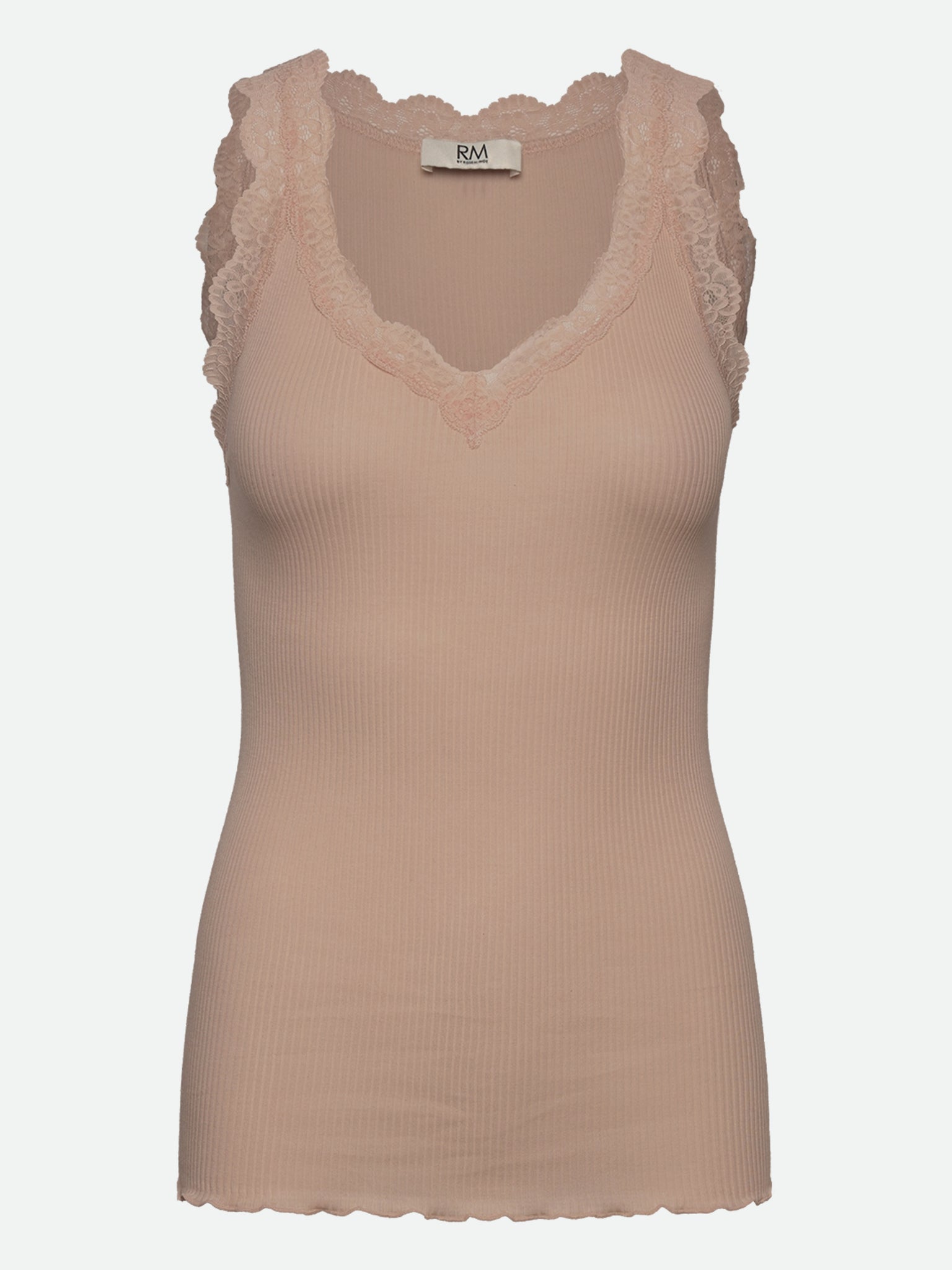 RMWBalta Modal Lace SL V-neck Top TOP Rosemunde Woman XS mocha meringue