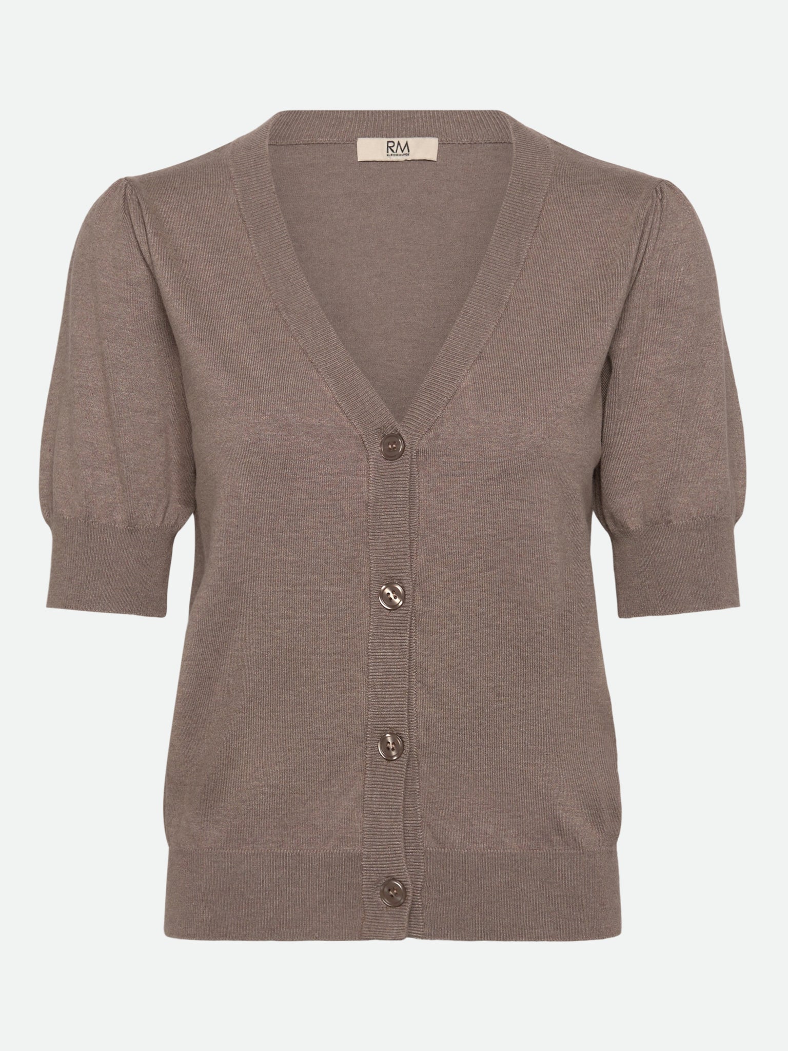RMWSandra SS Cardigan CARDIGAN Rosemunde Woman XS mocha meringue melange