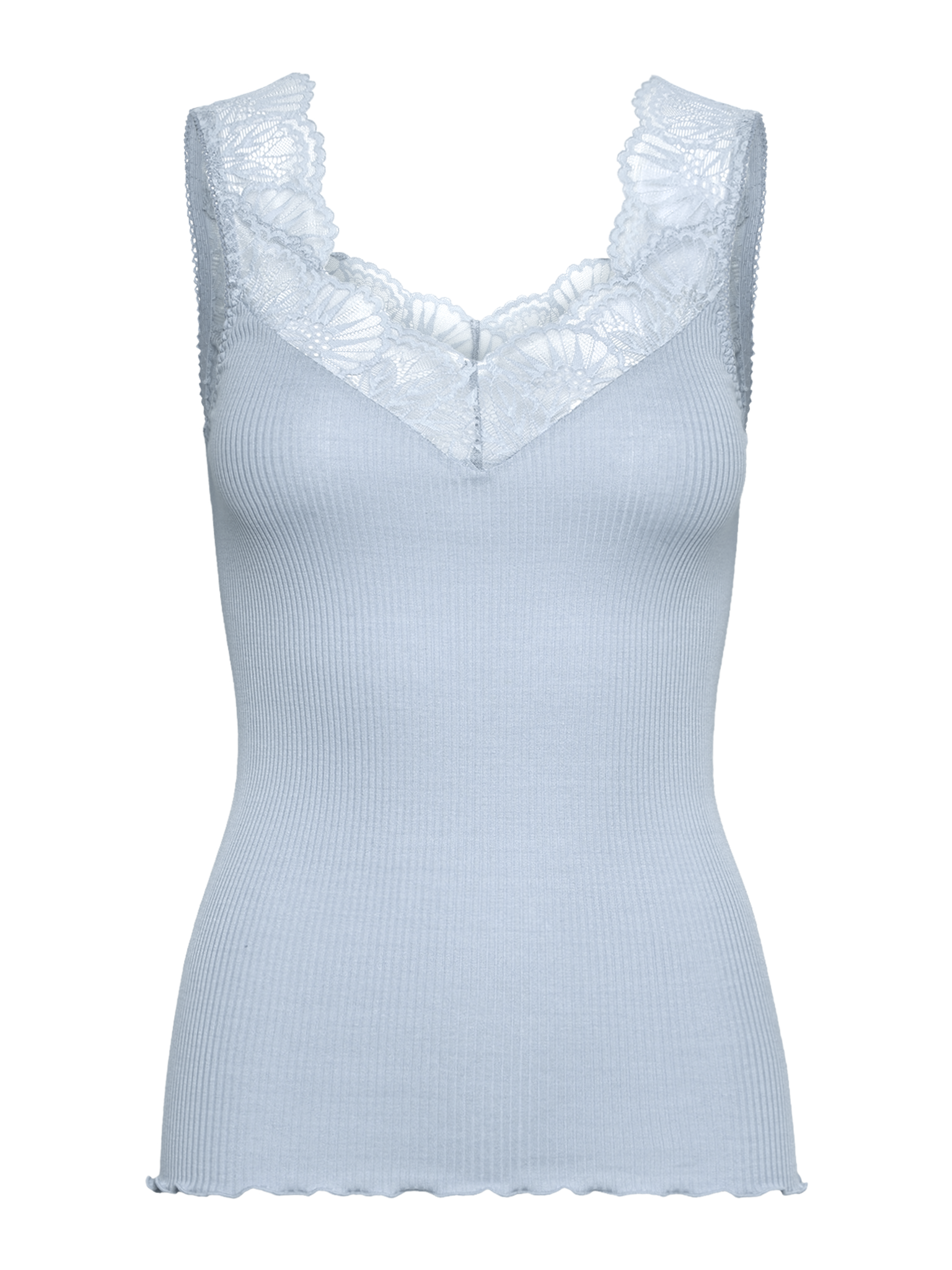 RWBeatha Silk SL Lace Top Top Rosemunde Woman XS nantucket blue