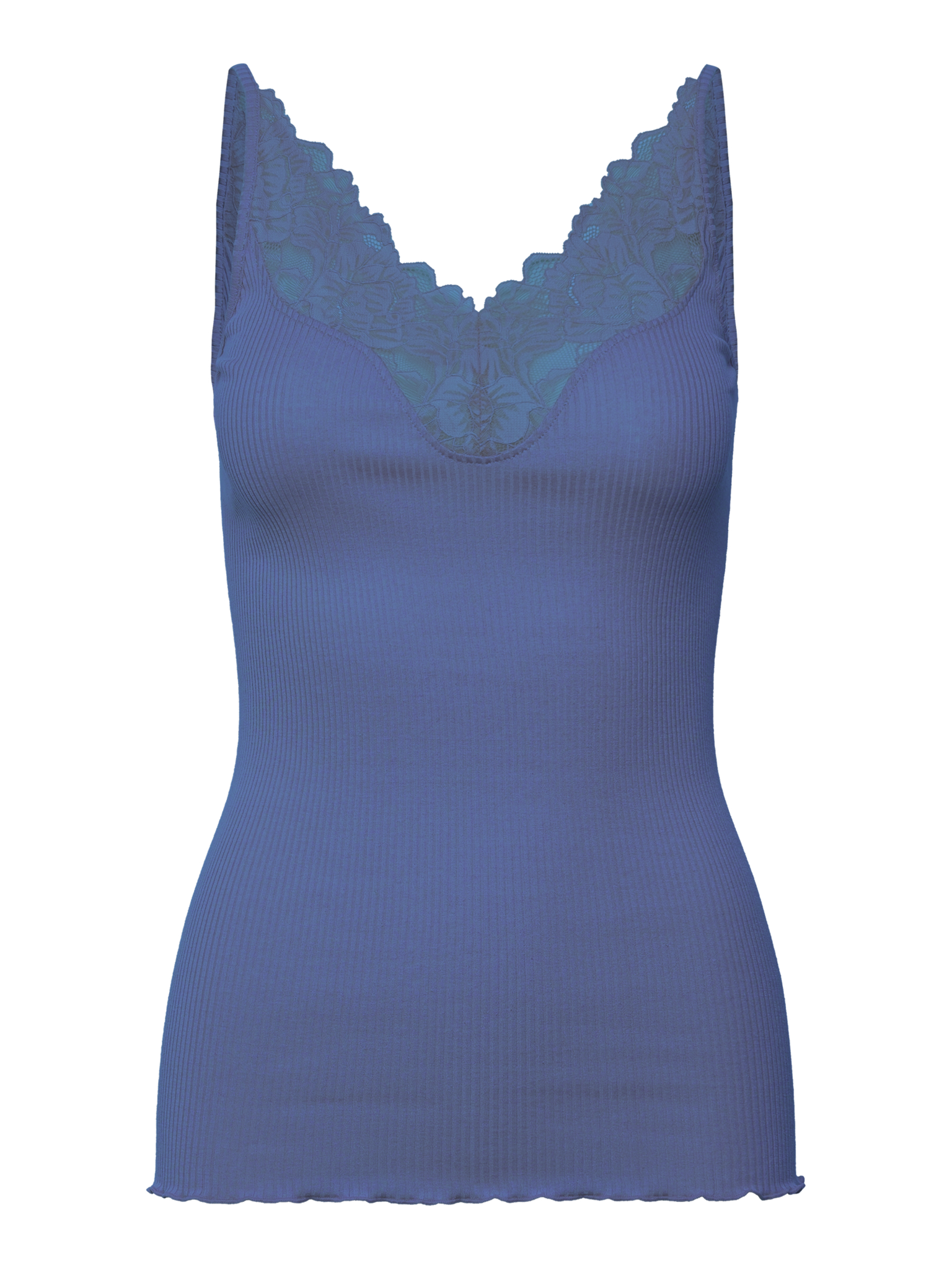 RWBeatha Silk SL Lace Top TOP Rosemunde Woman XS dutch blue