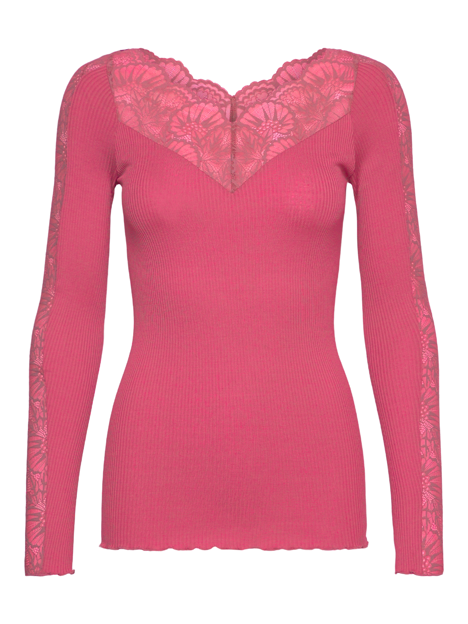 RWBeatha Silk LS Lace T-shirt T-SHIRT LS Rosemunde Woman XS rapture rose