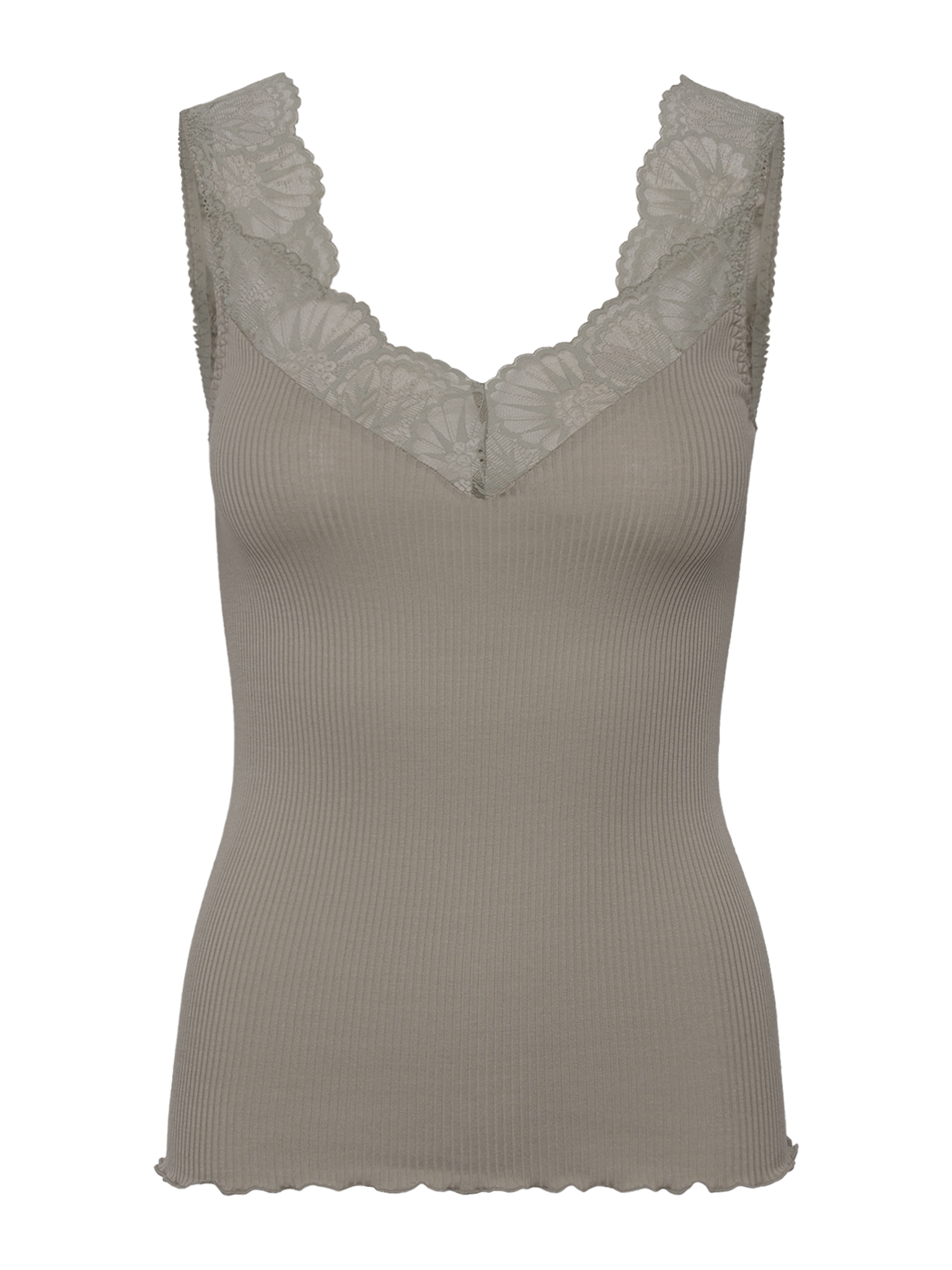 RWBeatha Silk SL Lace Top Top Rosemunde Woman XS dried sage