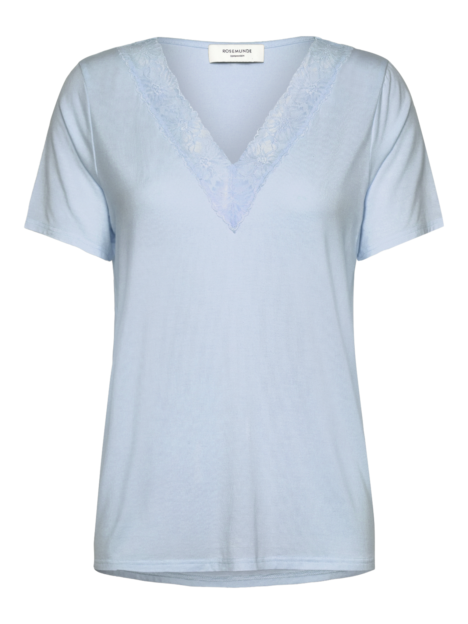 RWBiarritz V-neck Lace T-shirt T-SHIRT SS Rosemunde Woman XS nantucket blue
