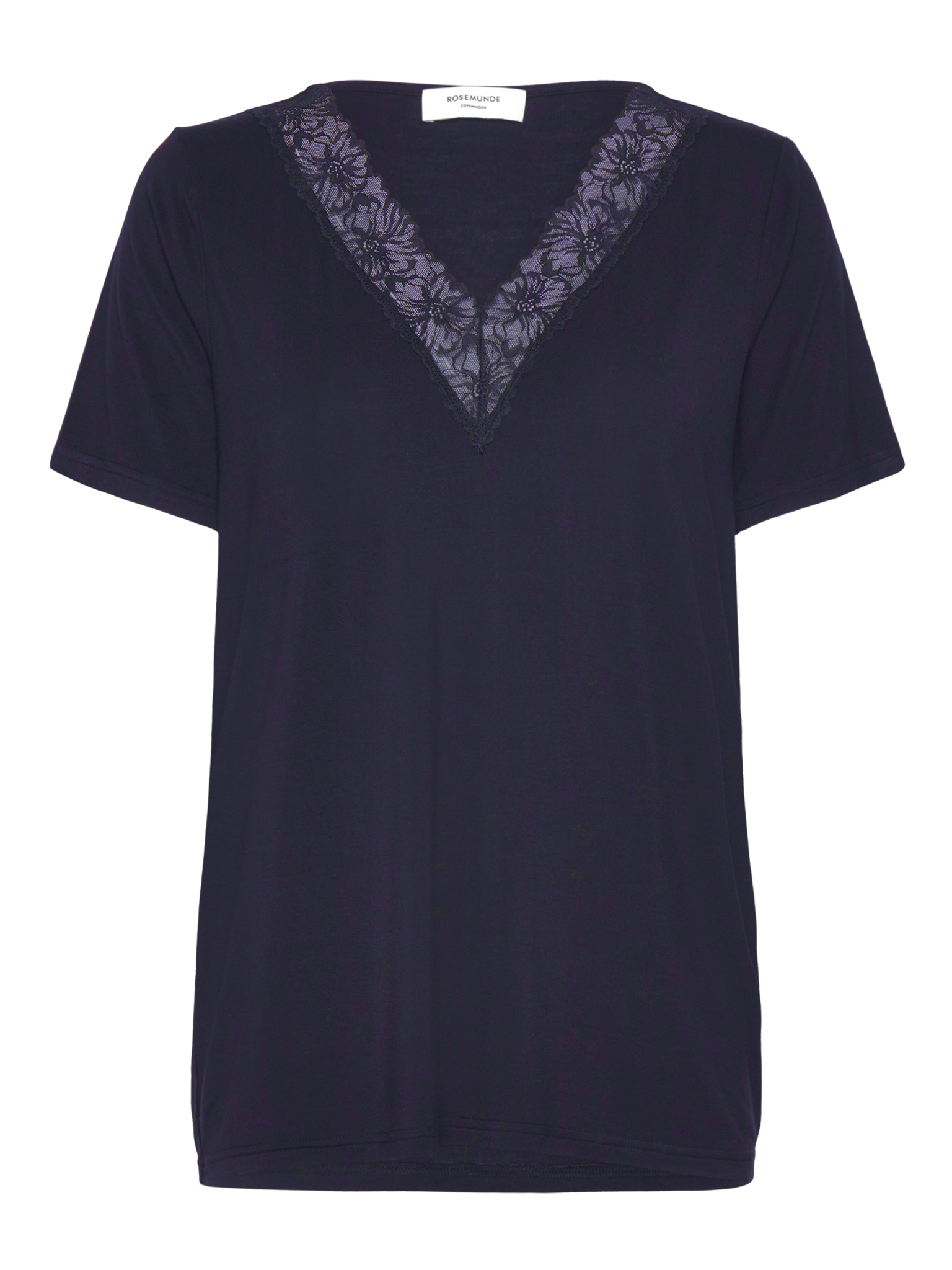 RWBiarritz V-neck Lace T-shirt T-SHIRT SS Rosemunde Woman S navy