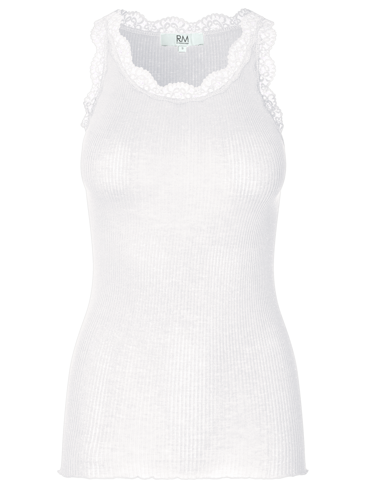 RMWBalta Modal Lace Sleeveless O-Neck Top TOP Rosemunde Woman XS new white