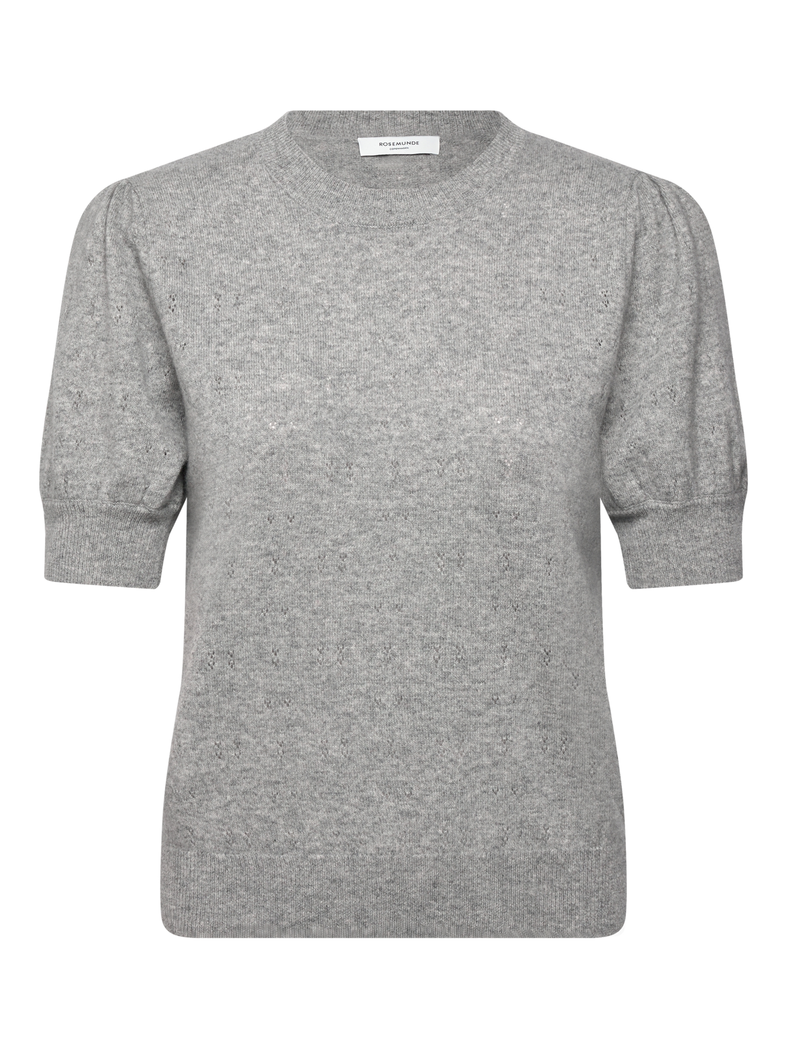 RWLaica Cashmere SS Pointelle Pullover PULLOVER Rosemunde Woman S light grey melange
