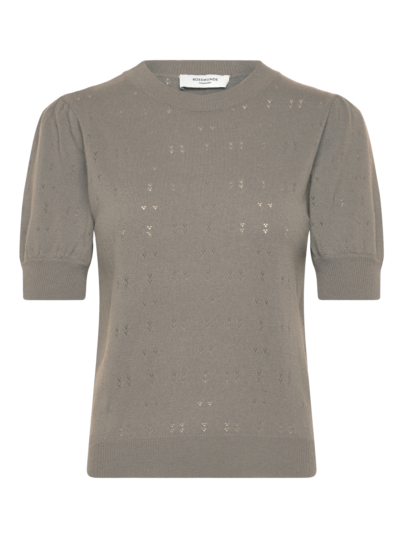 RWLaica Cashmere SS Pointelle Pullover PULLOVER Rosemunde Woman XS dried sage