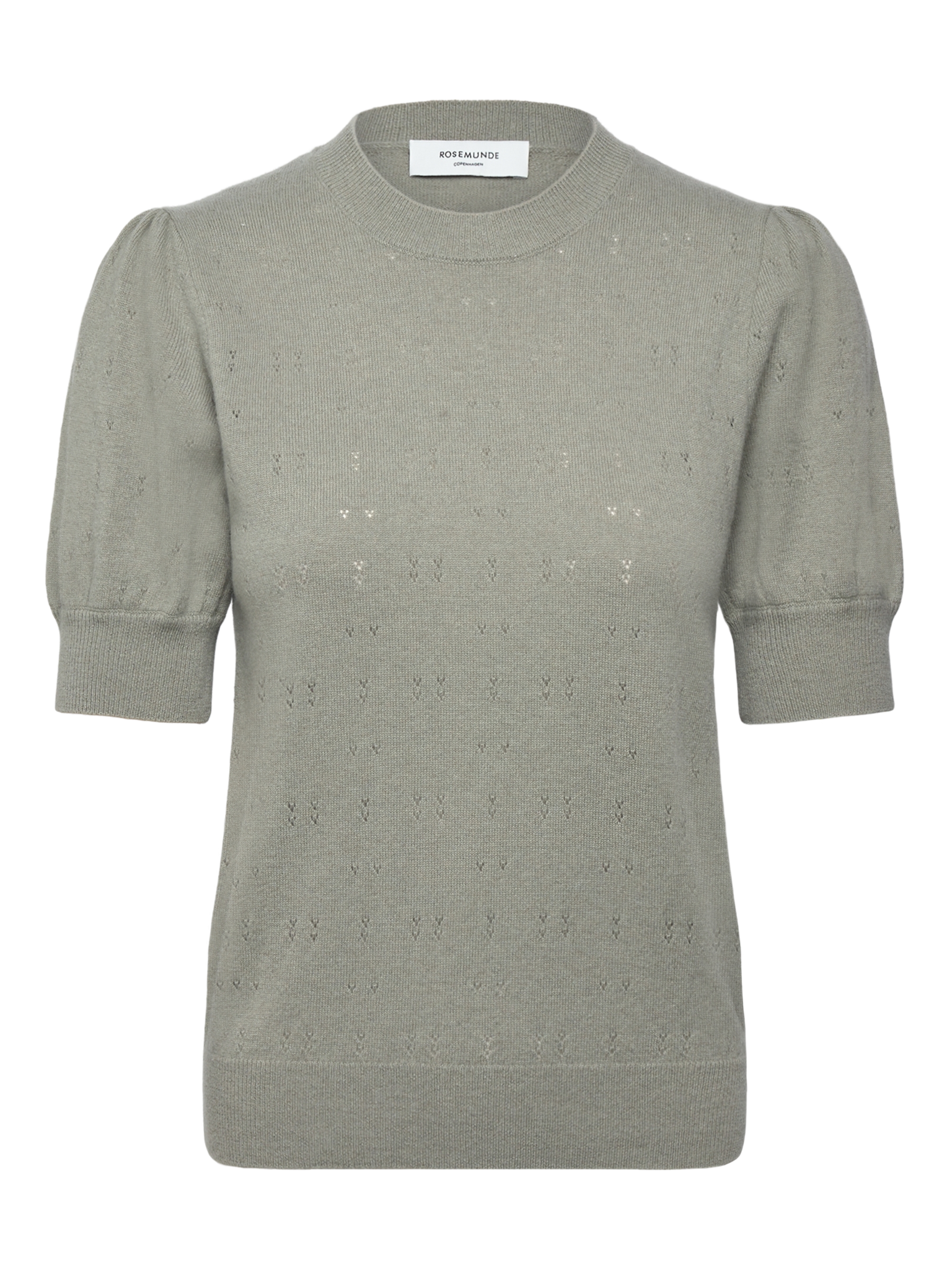 RWLaica Cashmere SS Pointelle Pullover PULLOVER Rosemunde Woman XS dried sage