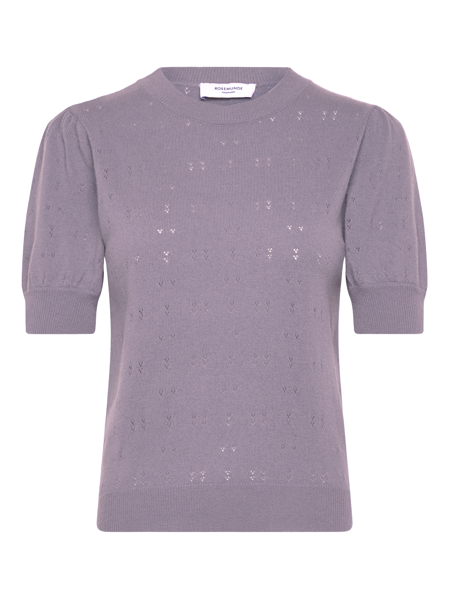 RWLaica Cashmere SS Pointelle Pullover PULLOVER Rosemunde Woman XS lavender grey