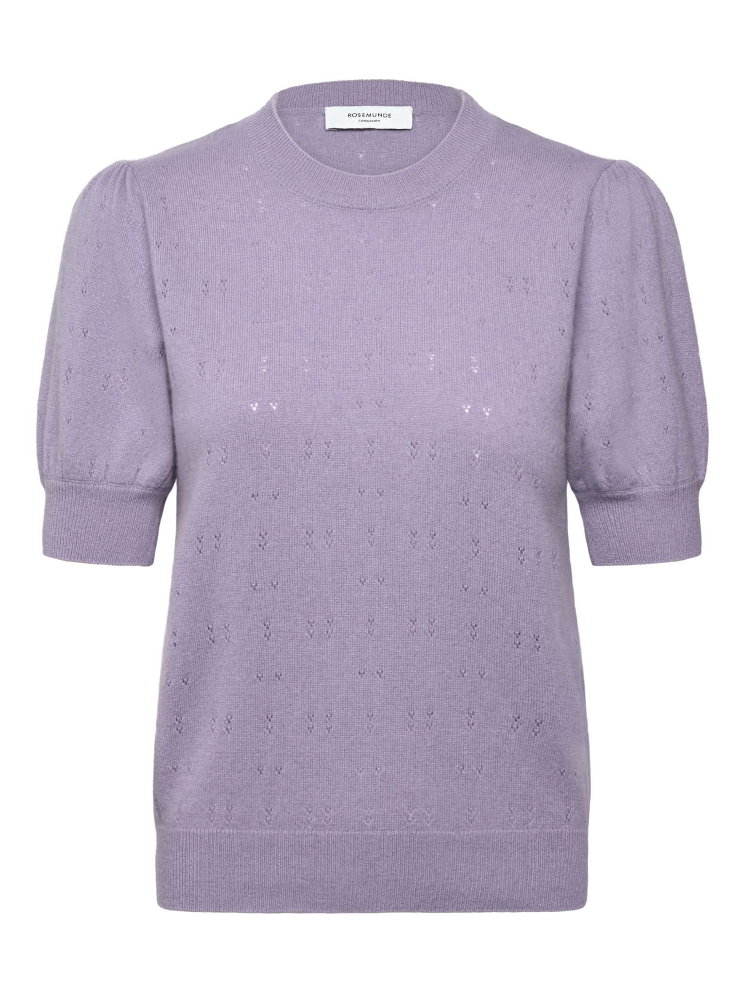 RWLaica Cashmere SS Pointelle Pullover PULLOVER Rosemunde Woman XS lavender grey
