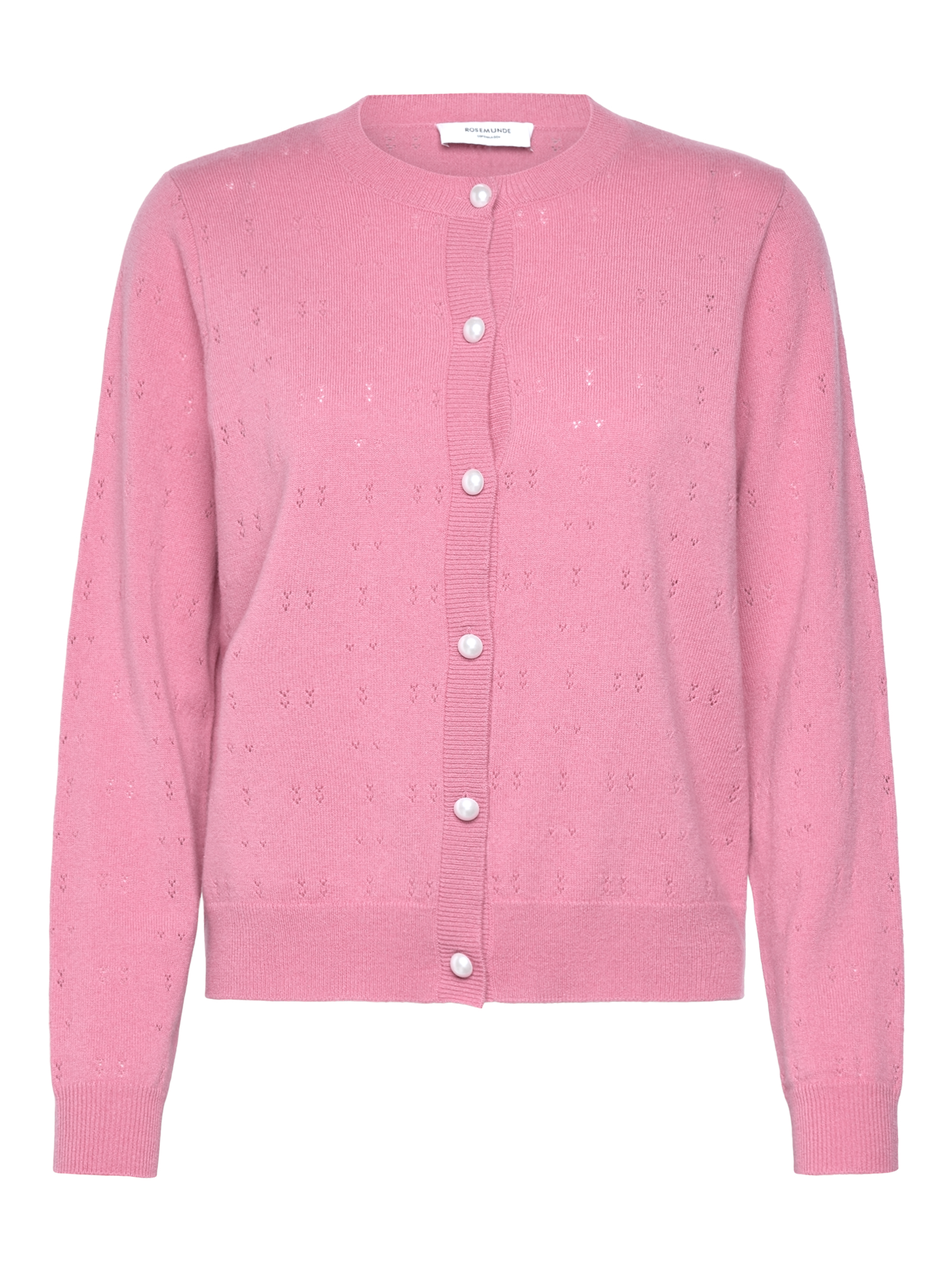 RWLaica Cashmere LS Pointelle Cardigan CARDIGAN Rosemunde Woman XS sea pink