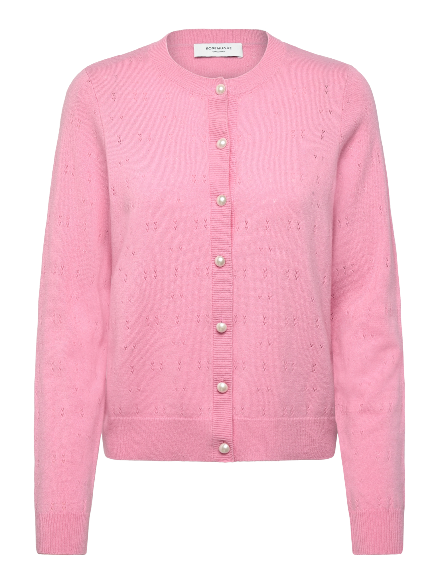 RWLaica Cashmere LS Pointelle Cardigan CARDIGAN Rosemunde Woman XS sea pink