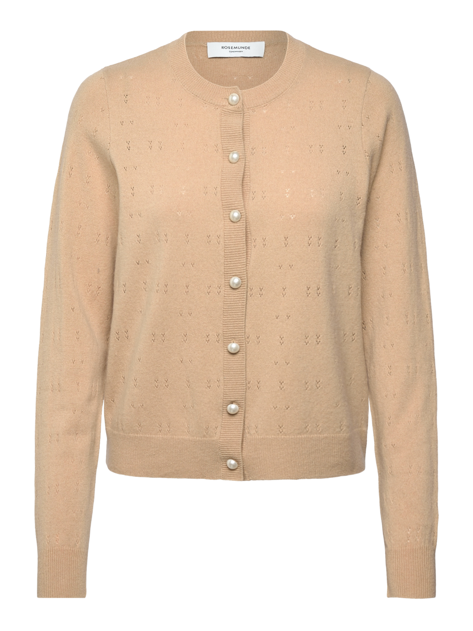 RWLaica Cashmere LS Pointelle Cardigan CARDIGAN Rosemunde Woman XS safari