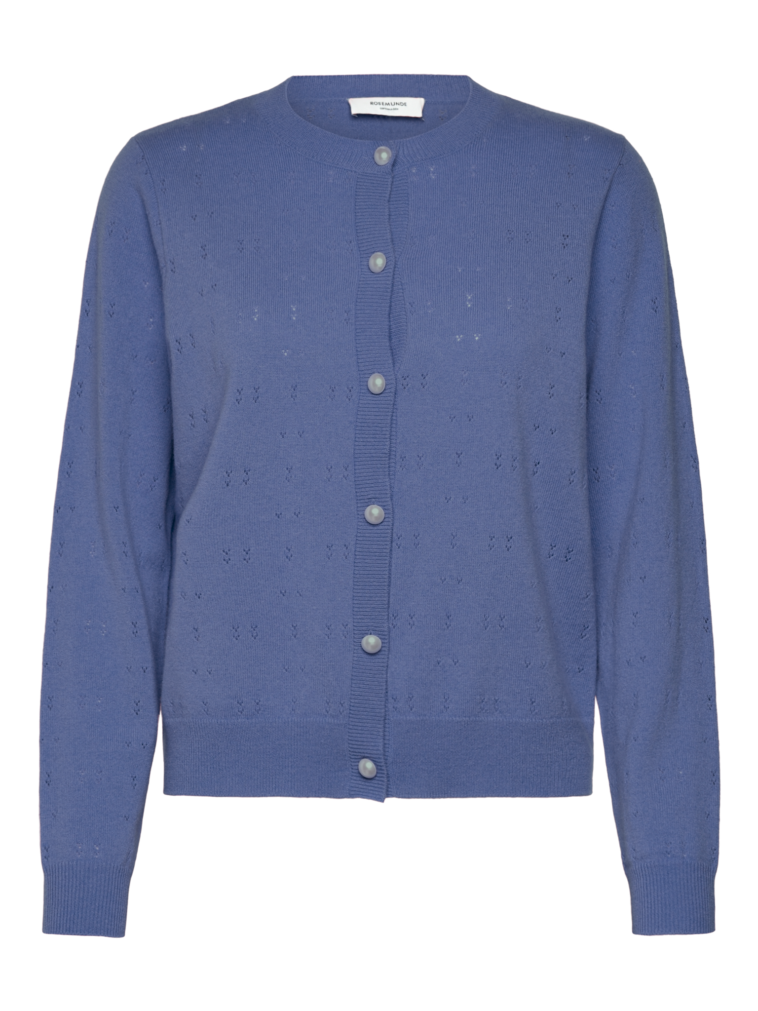 RWLaica Cashmere LS Pointelle Cardigan CARDIGAN Rosemunde Woman XS dutch blue