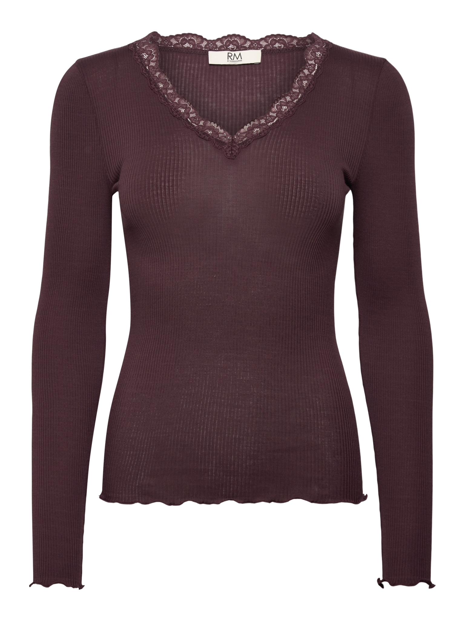 RMWBalta Modal Long sleeve V-neck T-shirt T-SHIRT LS Rosemunde Woman XS fudge