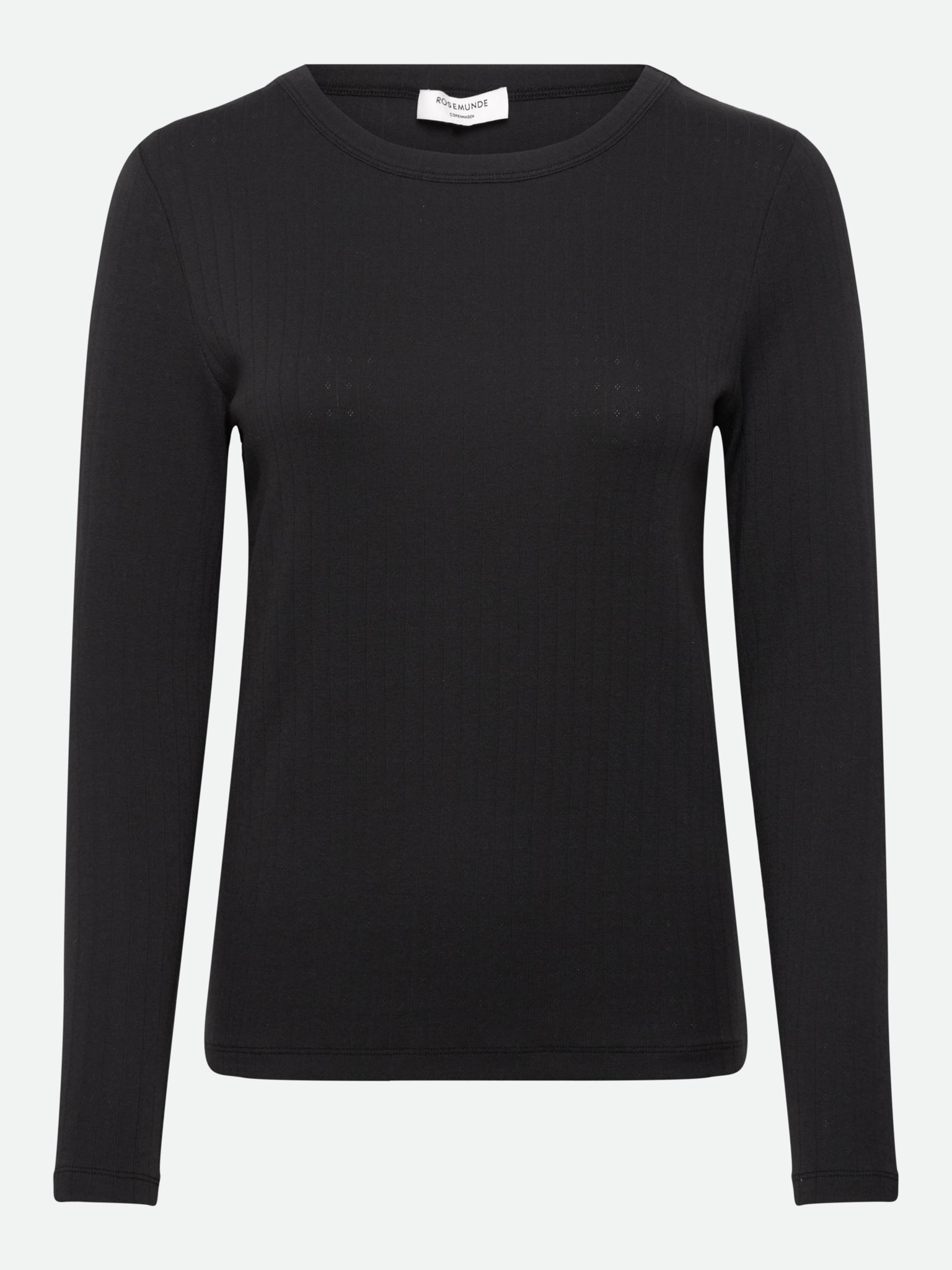 RWBelmo Pointelle LS T-shirt T-SHIRT LS Rosemunde Woman XS black
