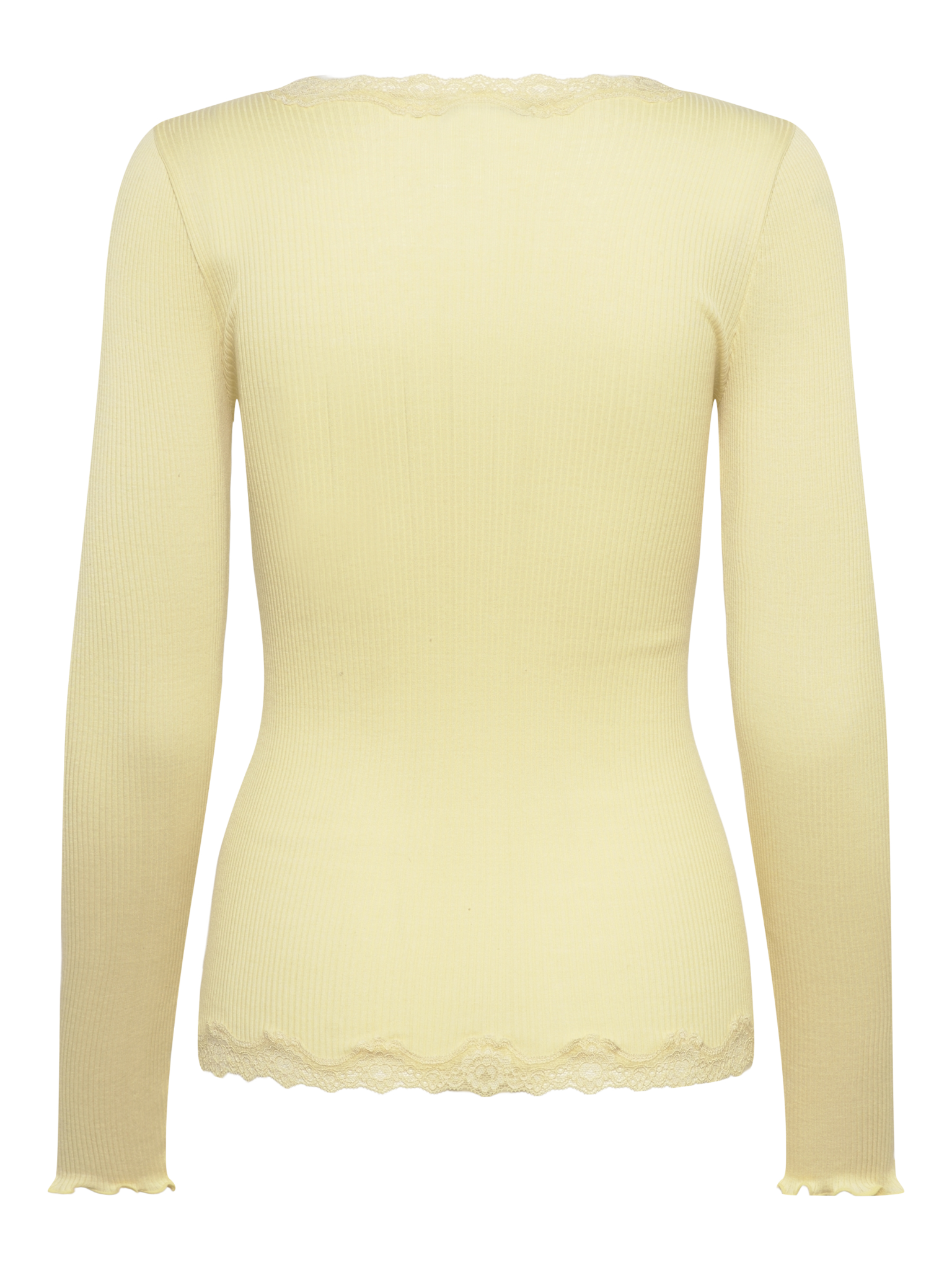 RWBabette Silke Langærmet V-hals Cardigan med blonde