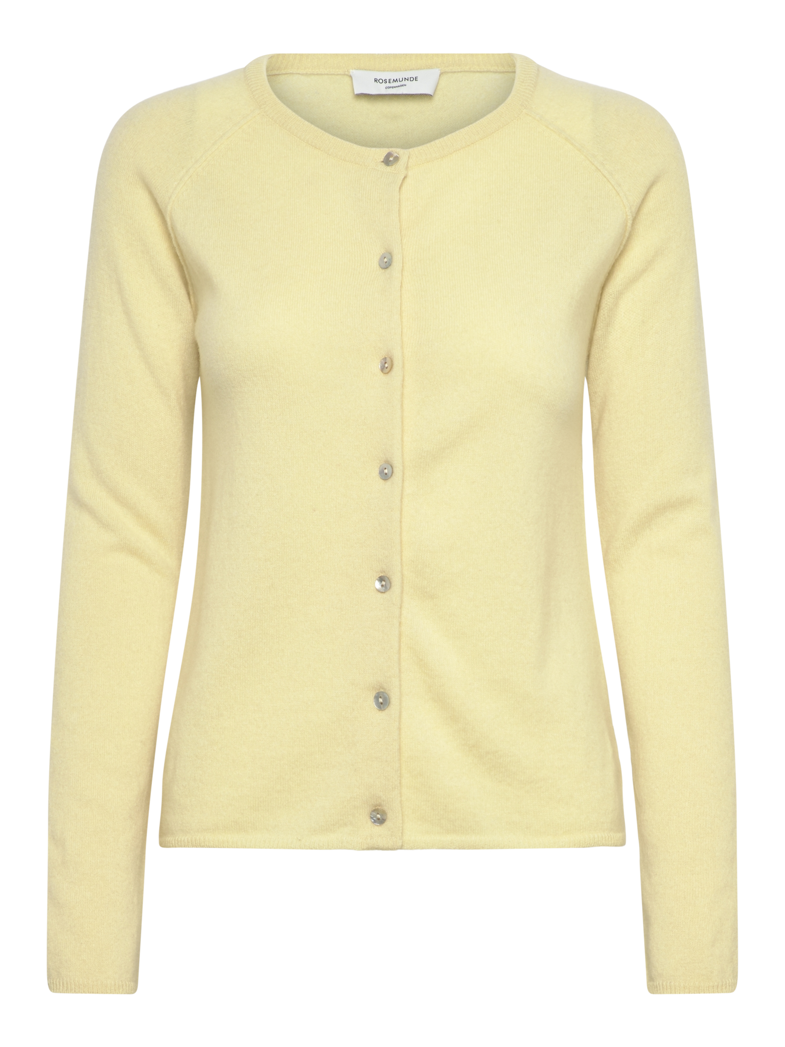 RWLaica kasjmier vest met lange mouwen, ronde hals en raglanmouwen